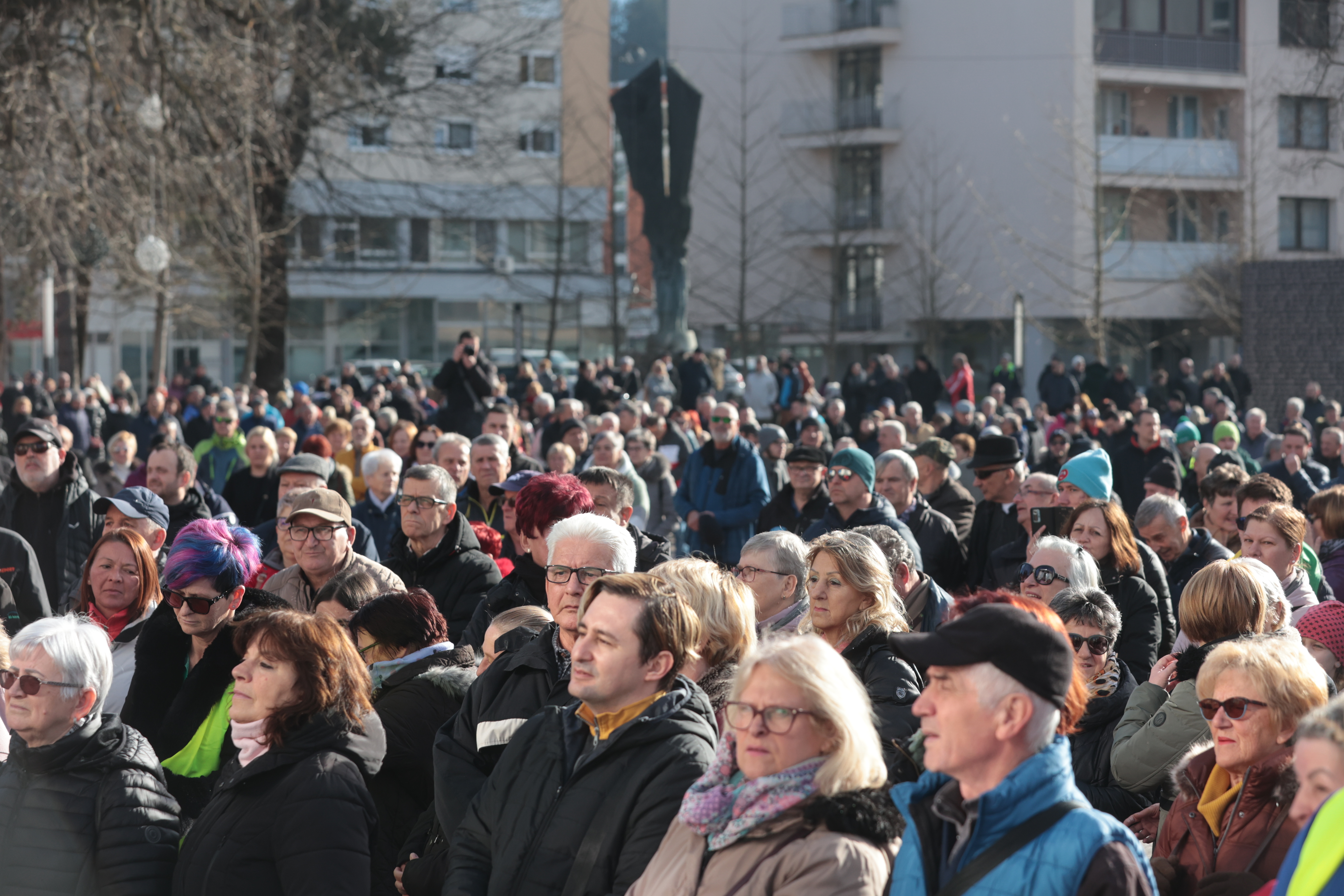 Protest proti visokim cenam komunalnih storitev (Foto: Borut Živulović /BOBO)