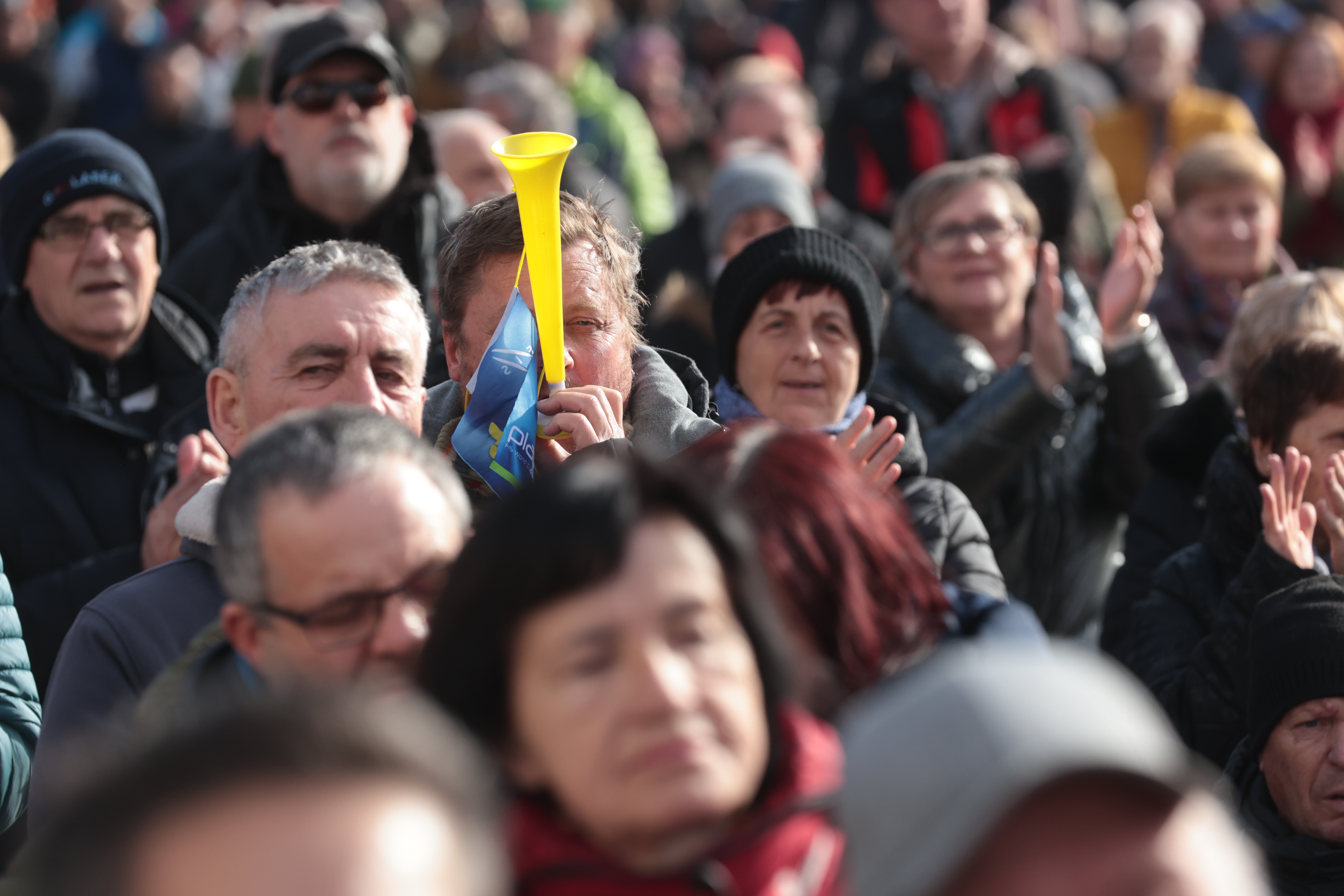 Protest proti visokim cenam komunalnih storitev (Foto: Borut Živulović /BOBO)