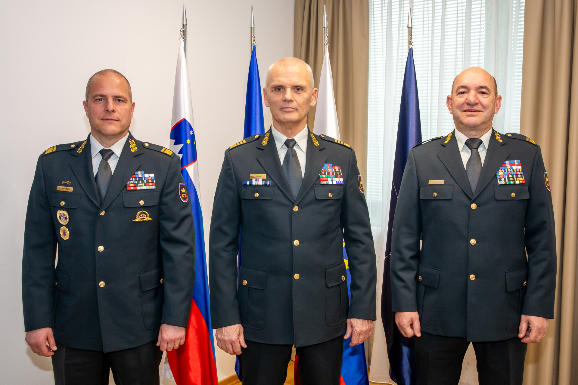 Uroš Paternus, Robert Glavaš, Franc Koračin, vojska