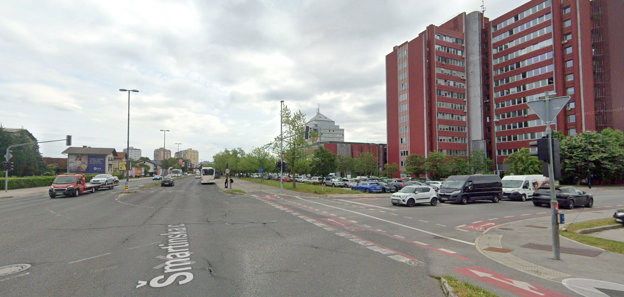 križišče šmartinske in ulice