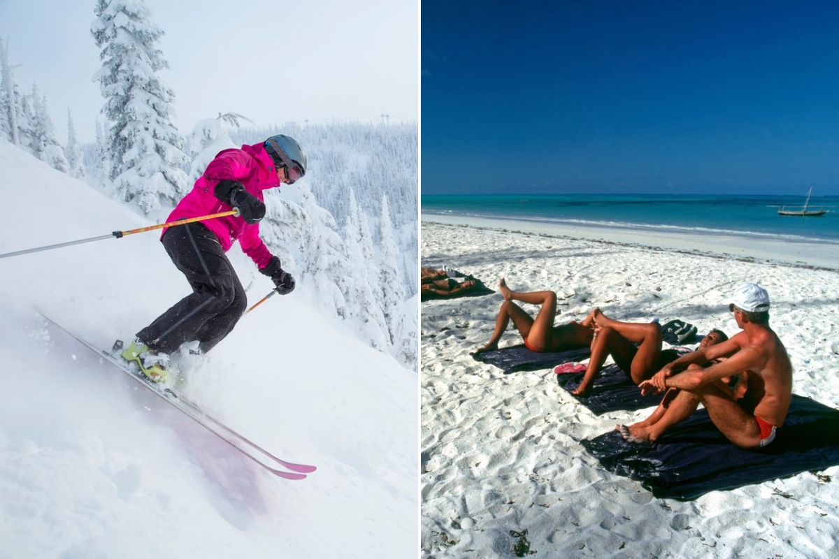 Počitnice, smučanje, plaža