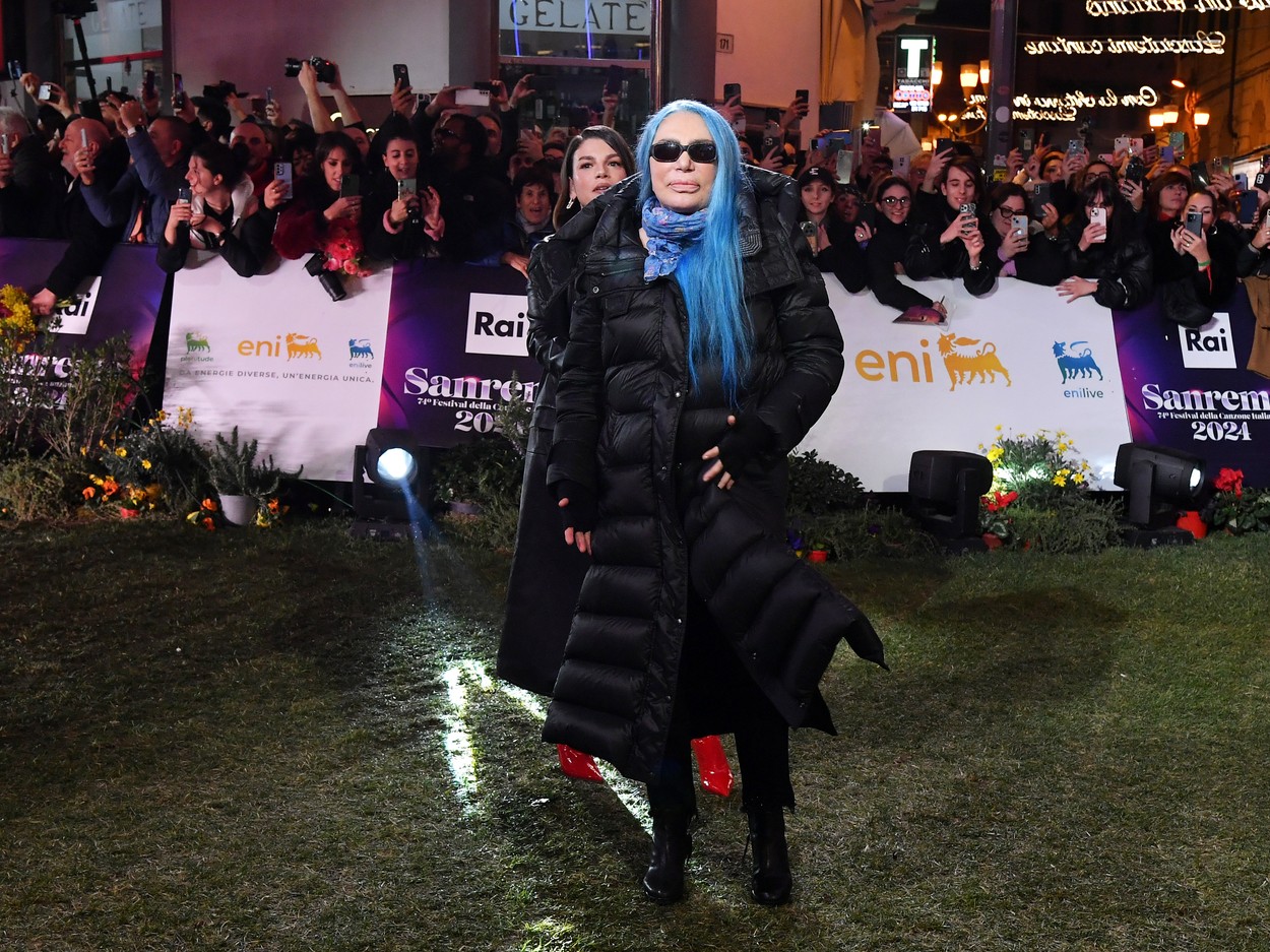 Loredana Berte pred dvorano Ariston v Sanremu (Foto: PROFIMEDIA)
