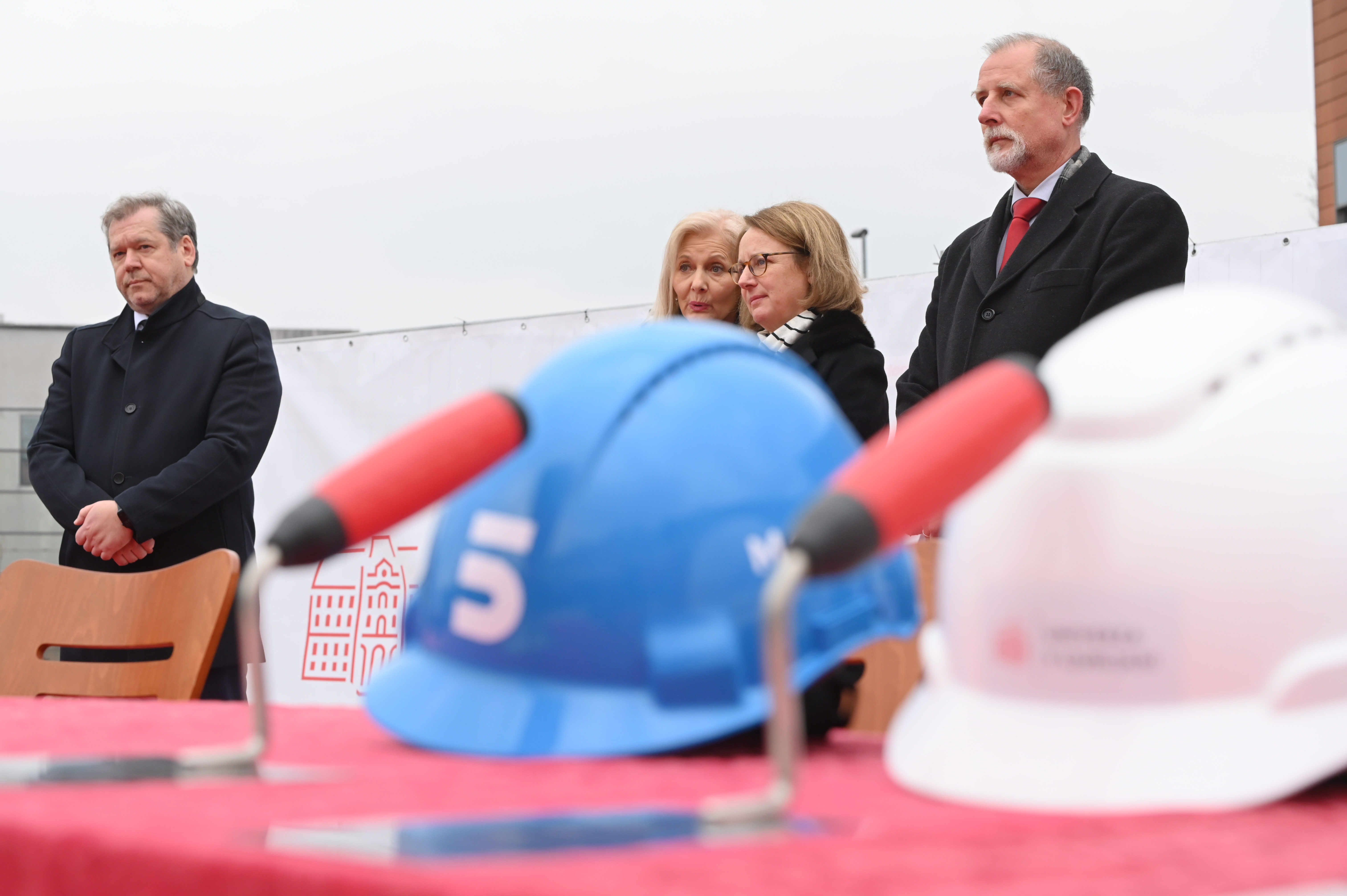 Položitev temeljnega kamna na Vrazovem trgu gradbišče