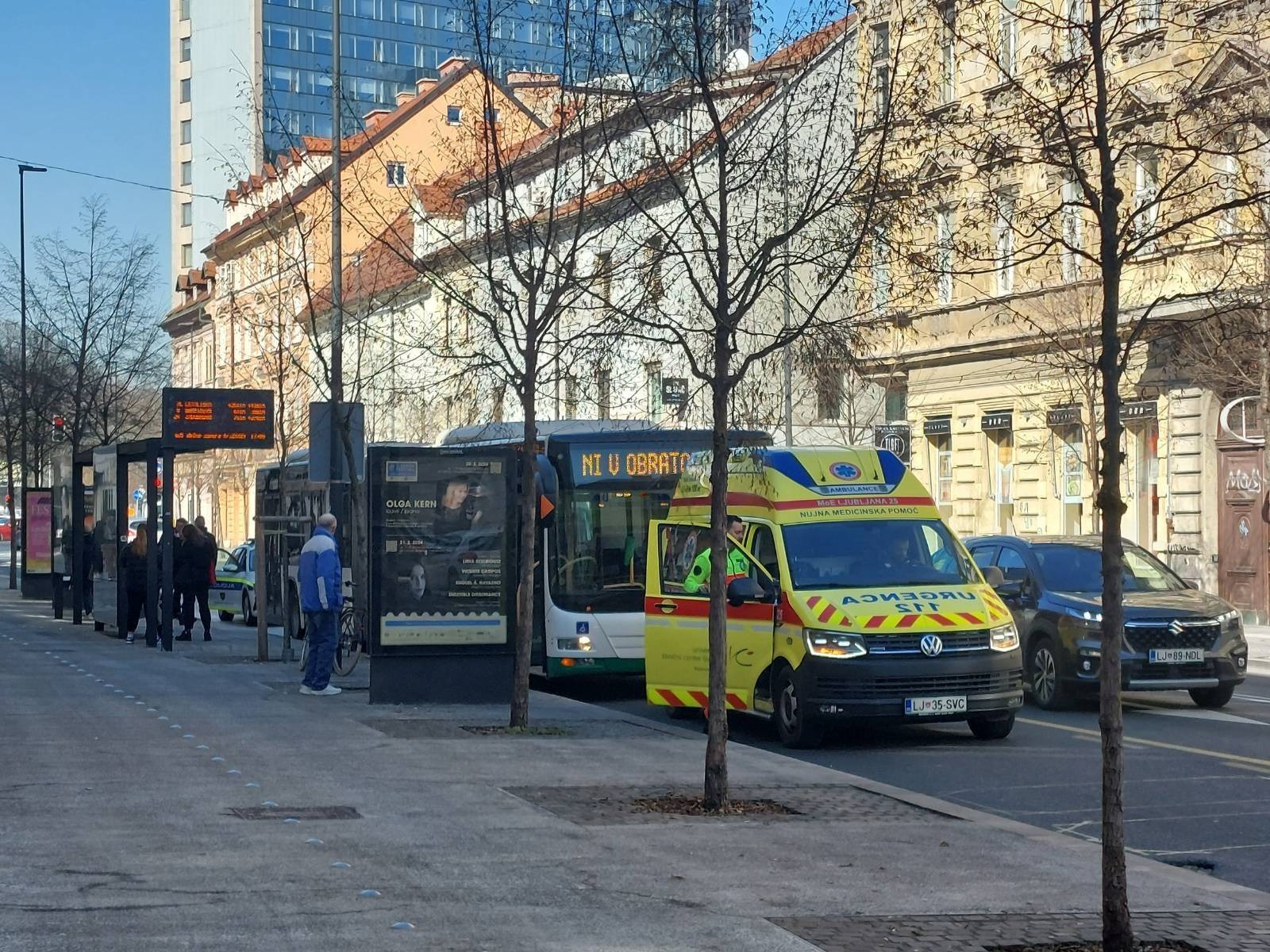 nesreča avtobusa v ljubljani