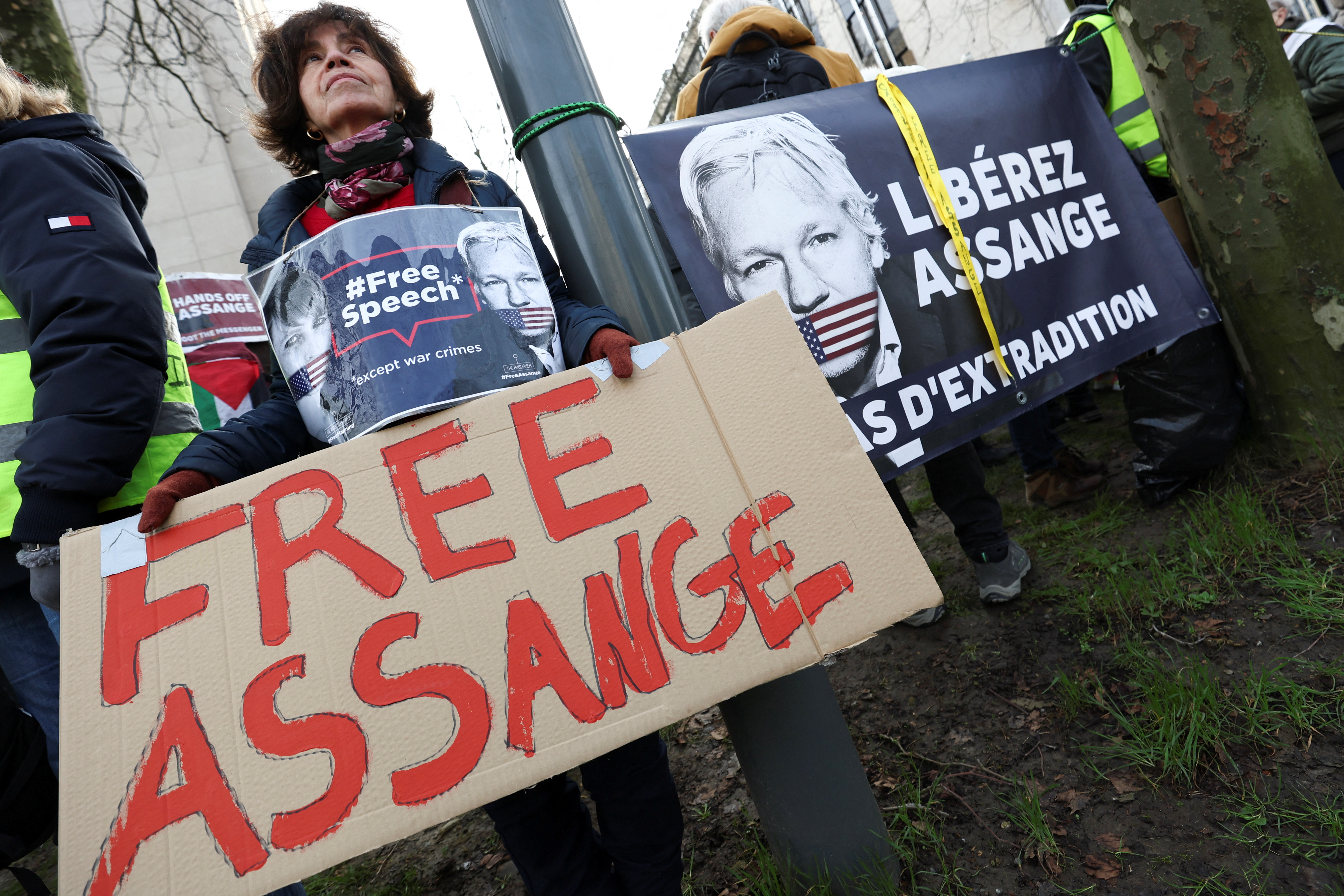 Julian Assange, protest