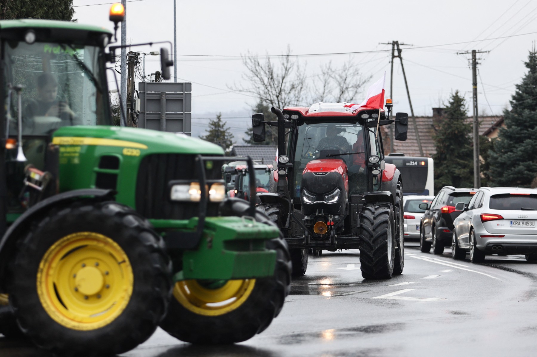 Poljski kmetje znova protestno zaprli mejo z Ukrajino (Foto: PROFIMEDIA)