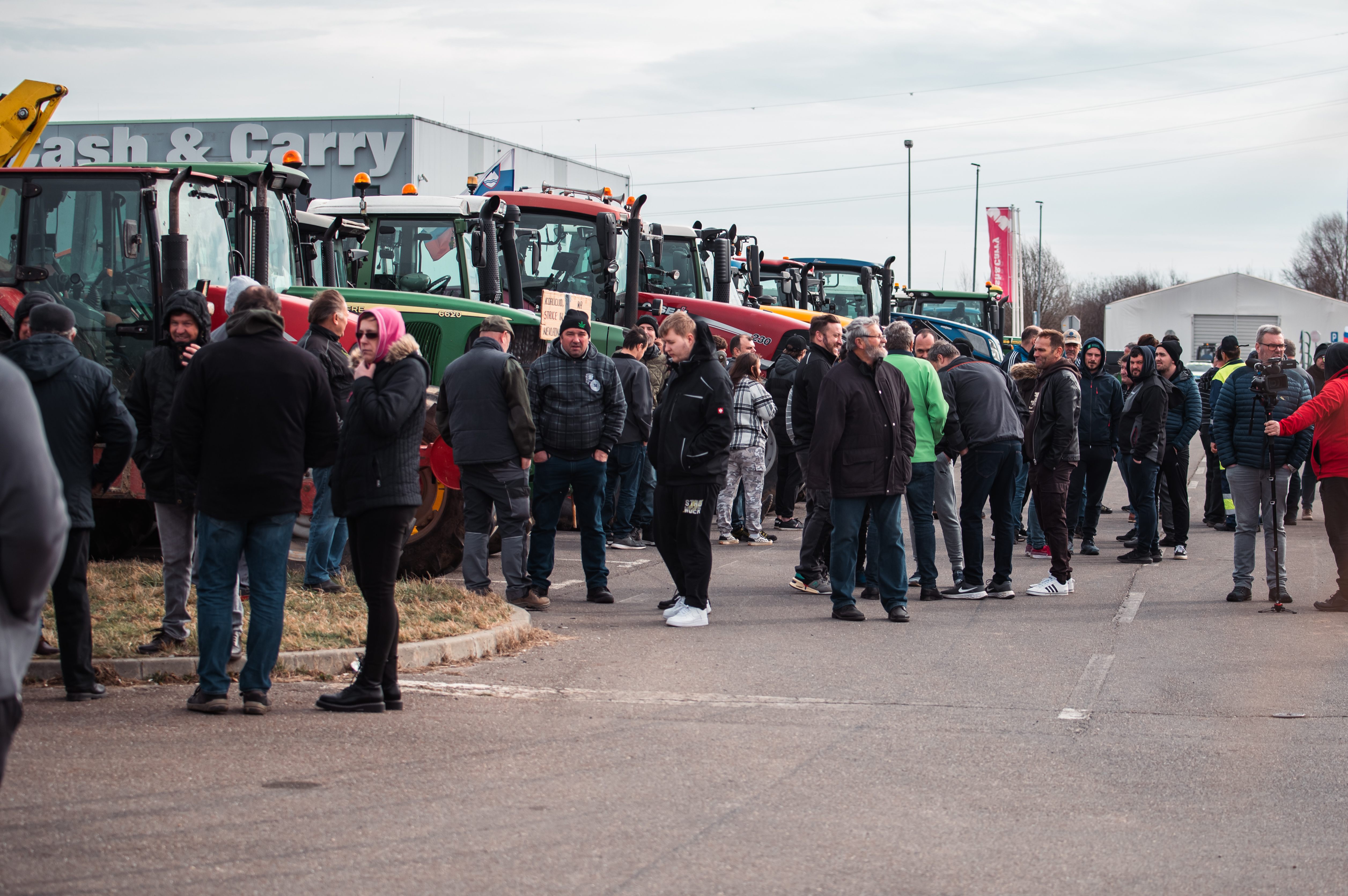 Protestu so se pridružili tudi pomurski kmetje. (Foto: Jure Kljajić/Vestnik.si)