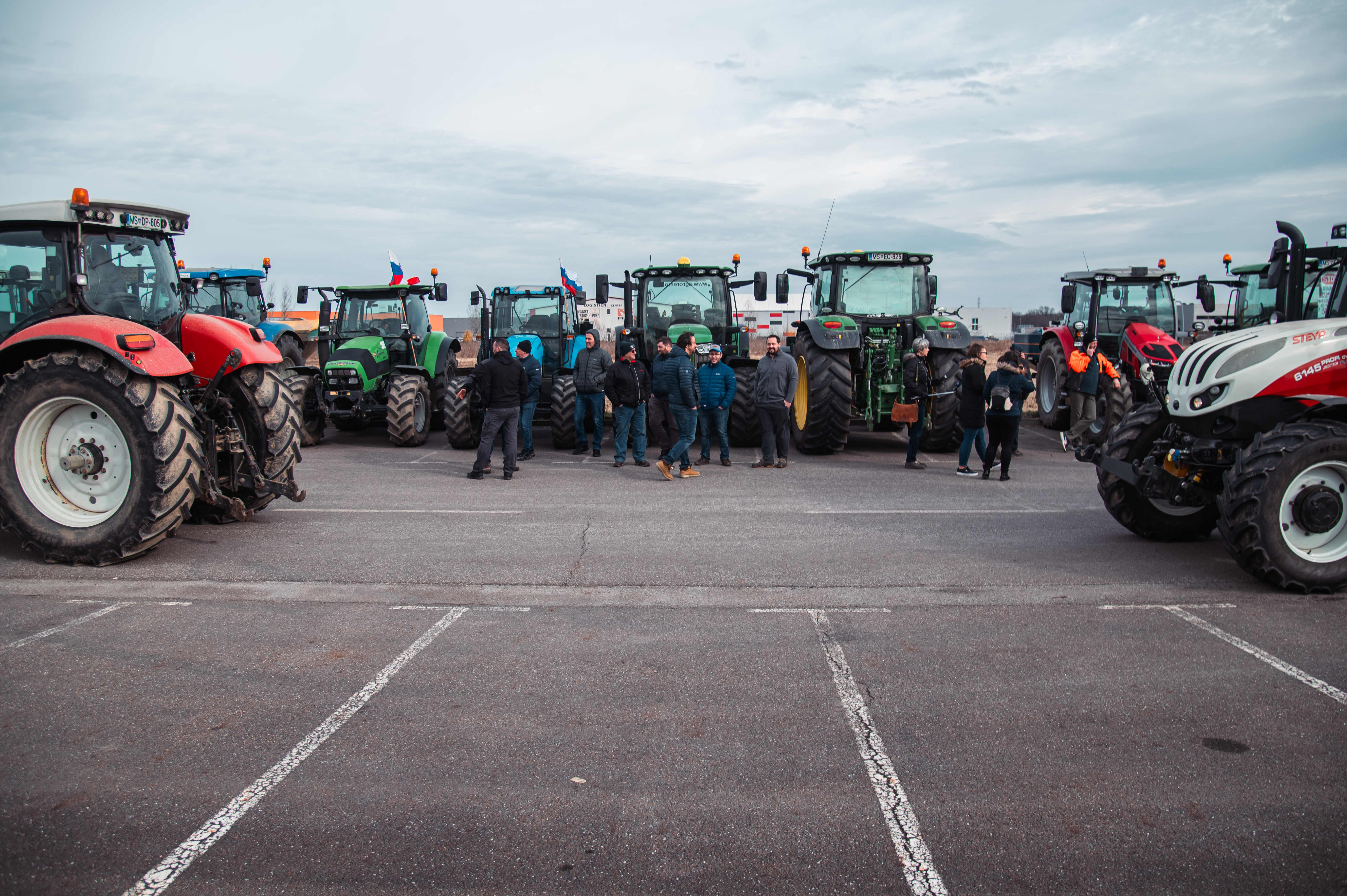 Protestu so se pridružili tudi pomurski kmetje. (Foto: Jure Kljajić/Vestnik.si)