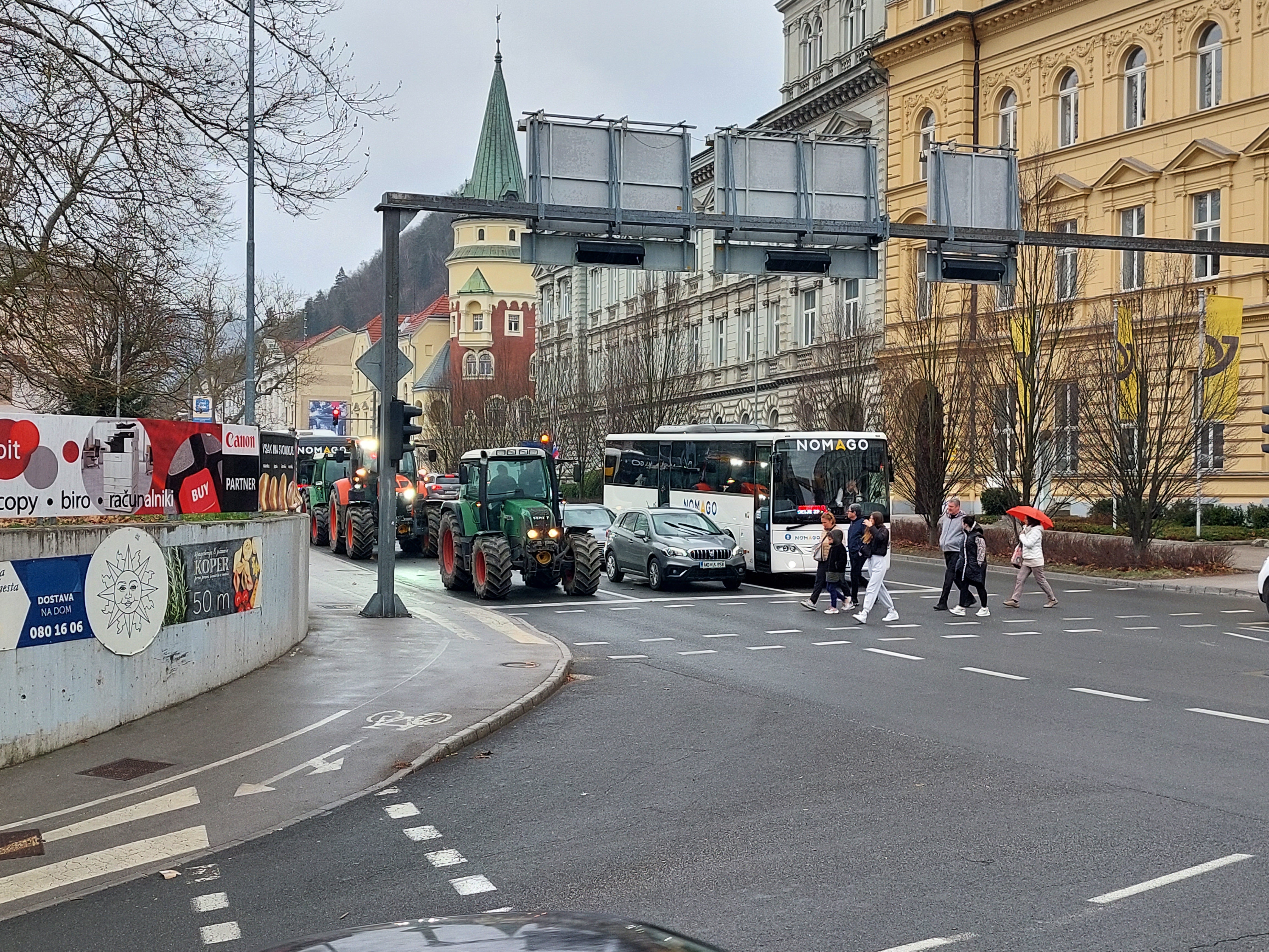 Protest kmetov v Celju