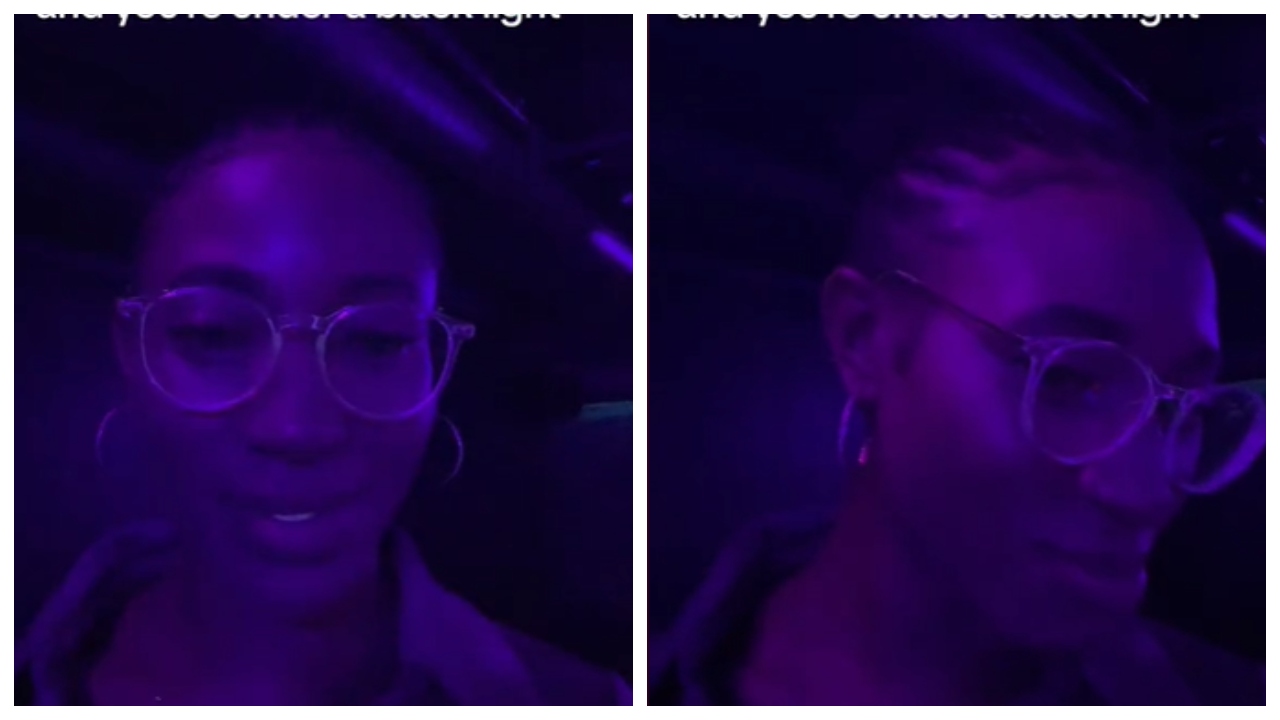 zobni vsadki, ultravijolična luč, nočni klub