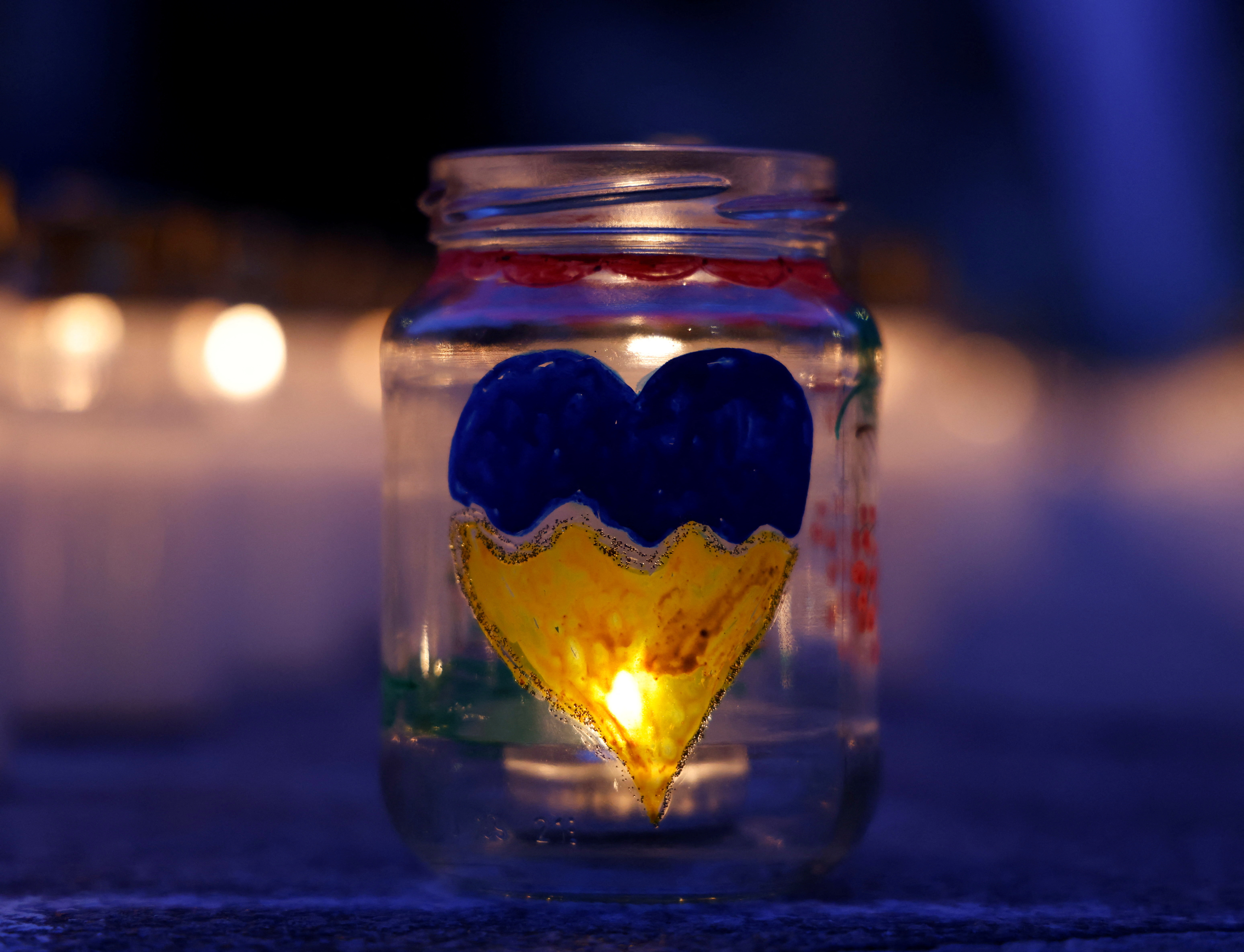 vojna v Ukrajini, svečka, protest, Dunaj