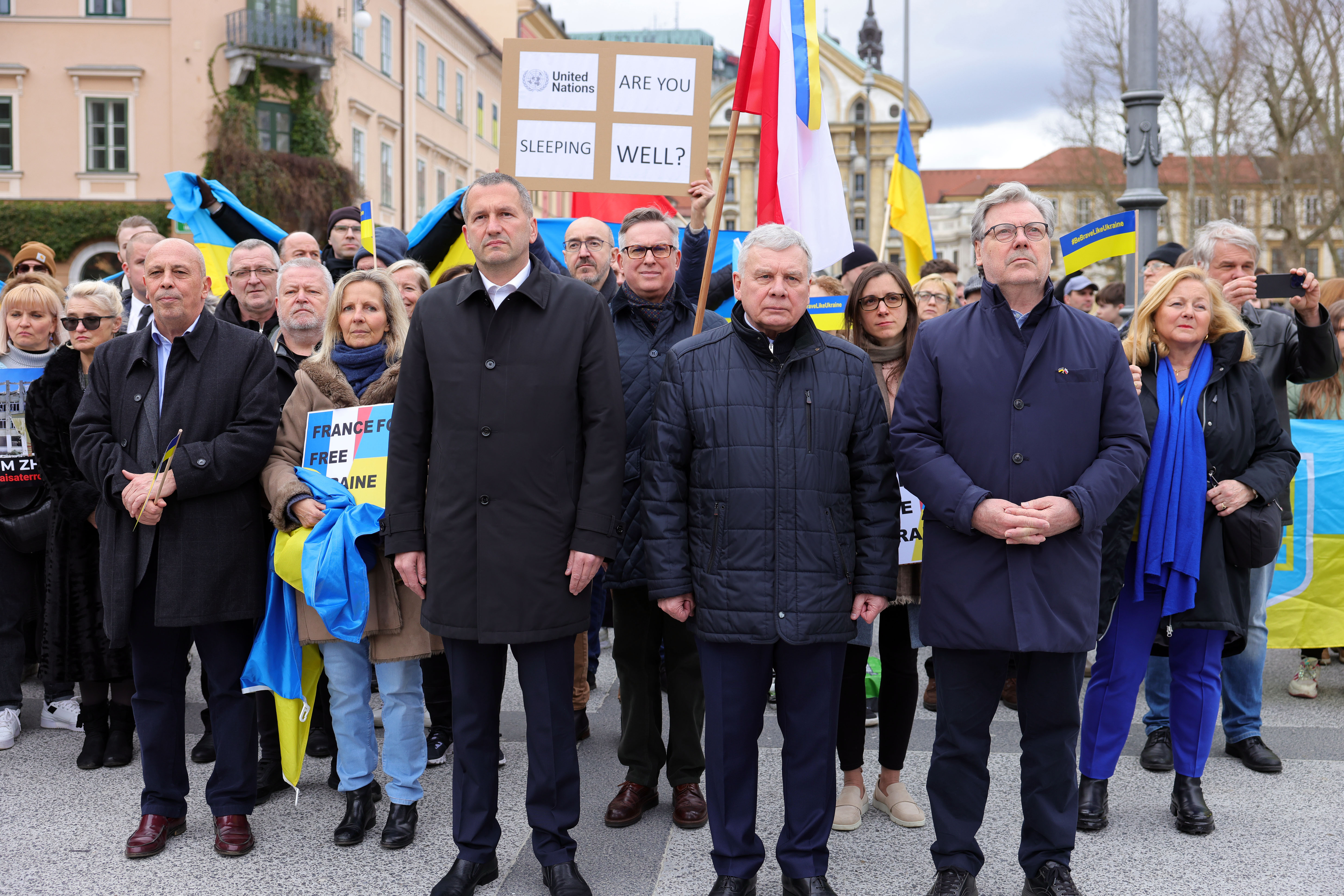 Shod ob drugi obletnici začetka ruske invazije na Ukrajino