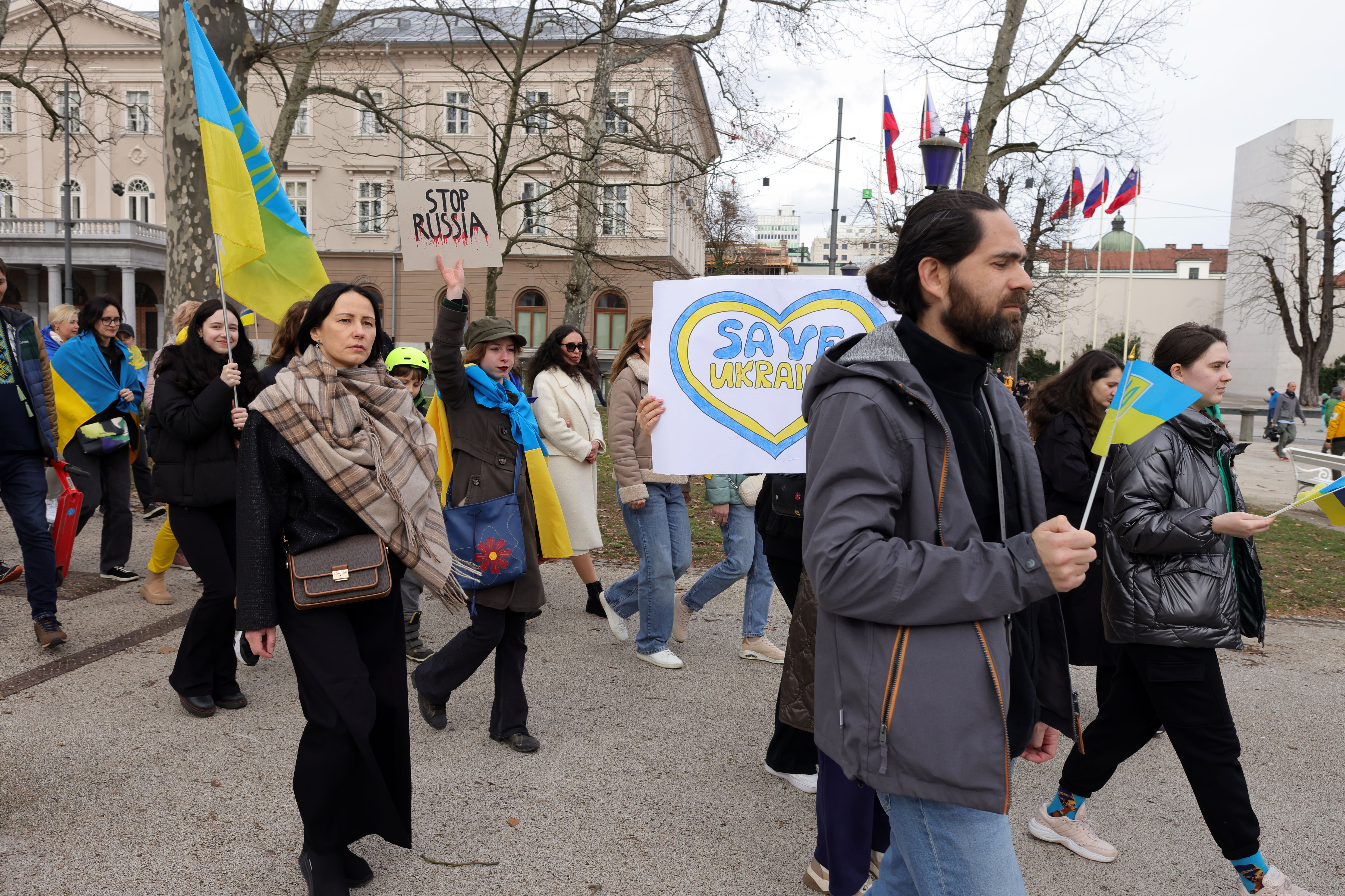 Shod ob drugi obletnici začetka ruske invazije na Ukrajino