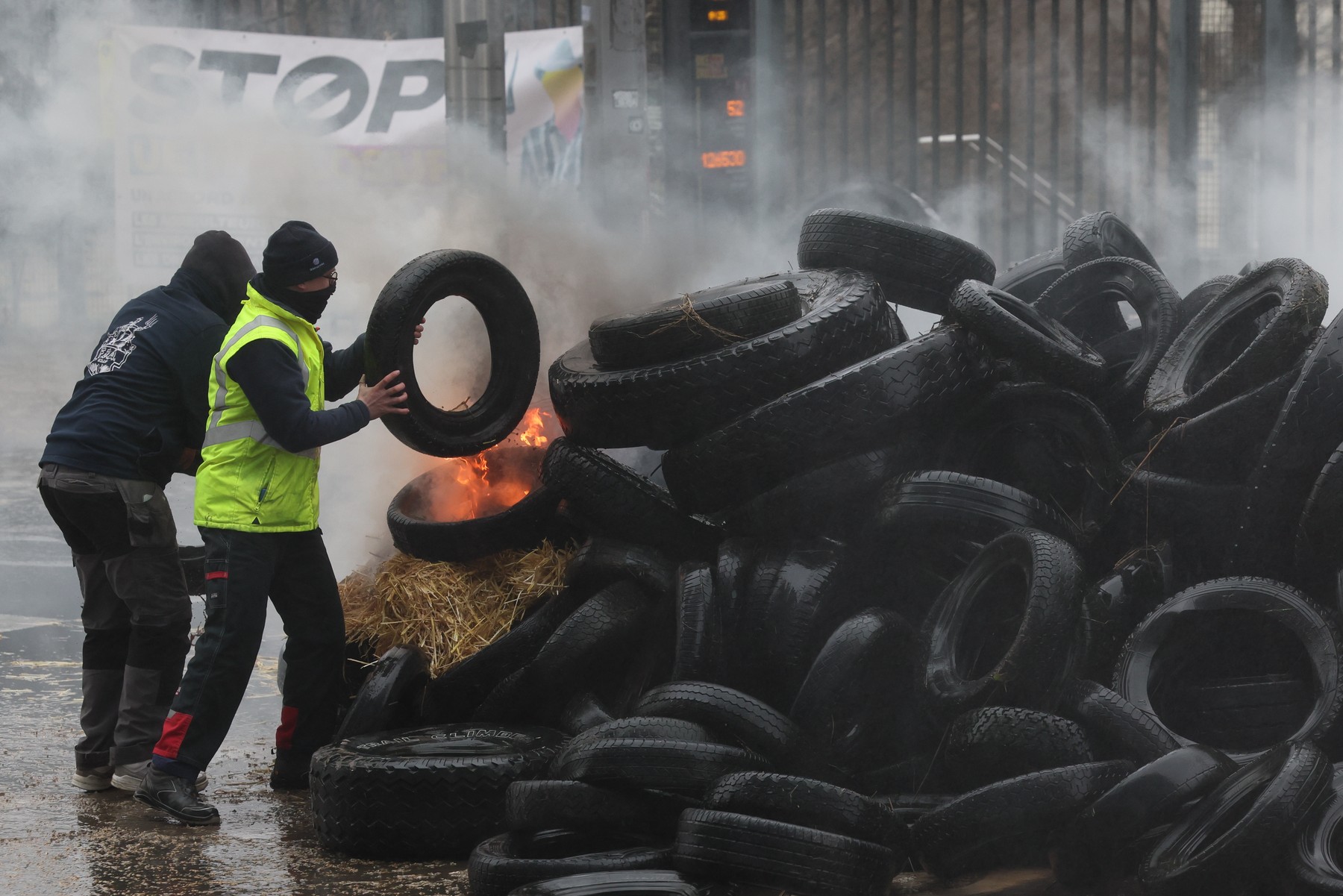protest kmetov v Bruslju