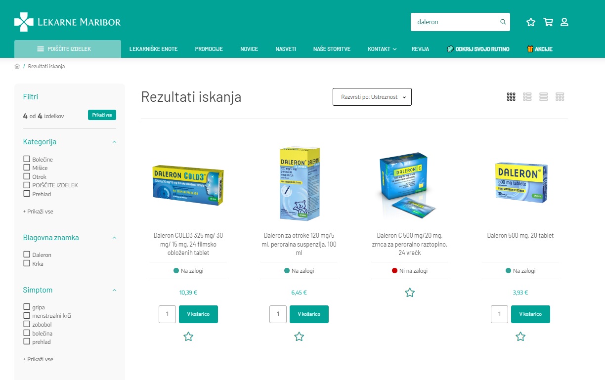 Foto: Lekarne Maribor/posnetek zaslona