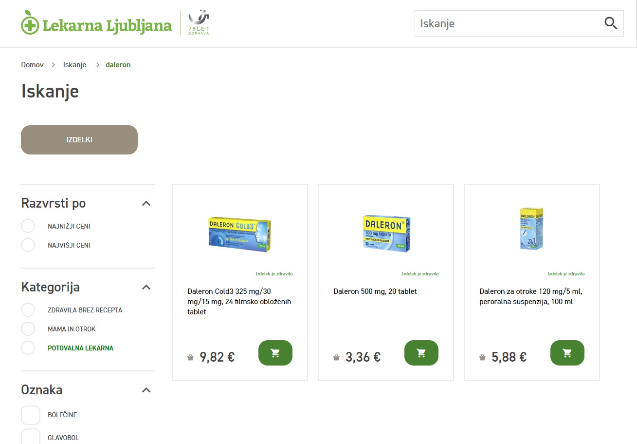 Foto: Lekarna Ljubljana/posnetek zaslona