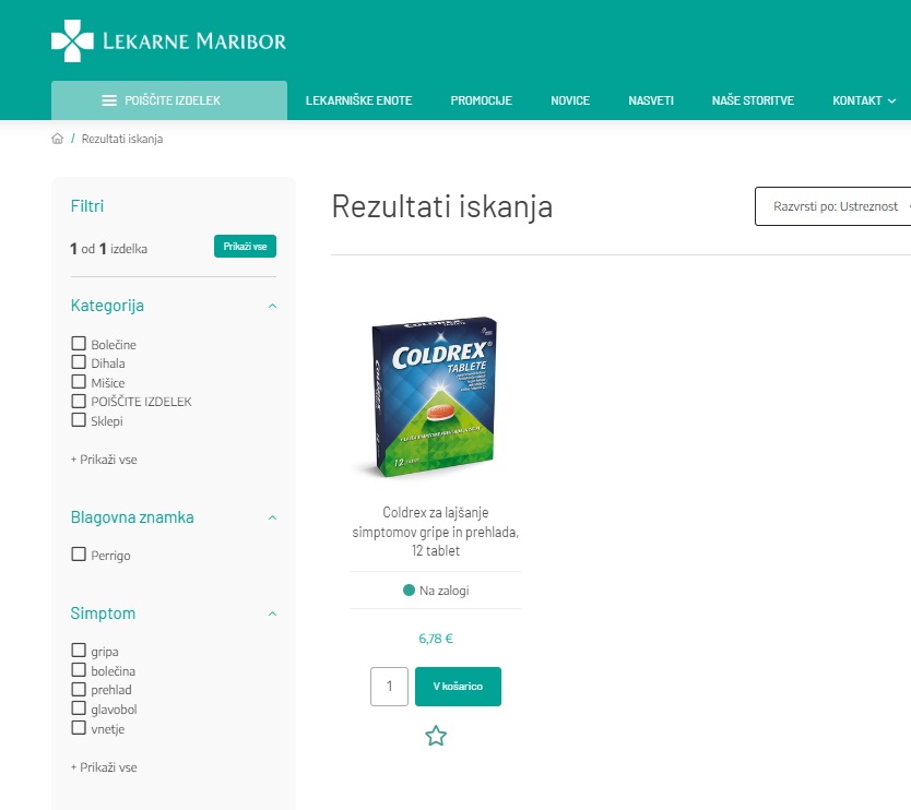 Foto: Lekarne Maribor/posnetek zaslona