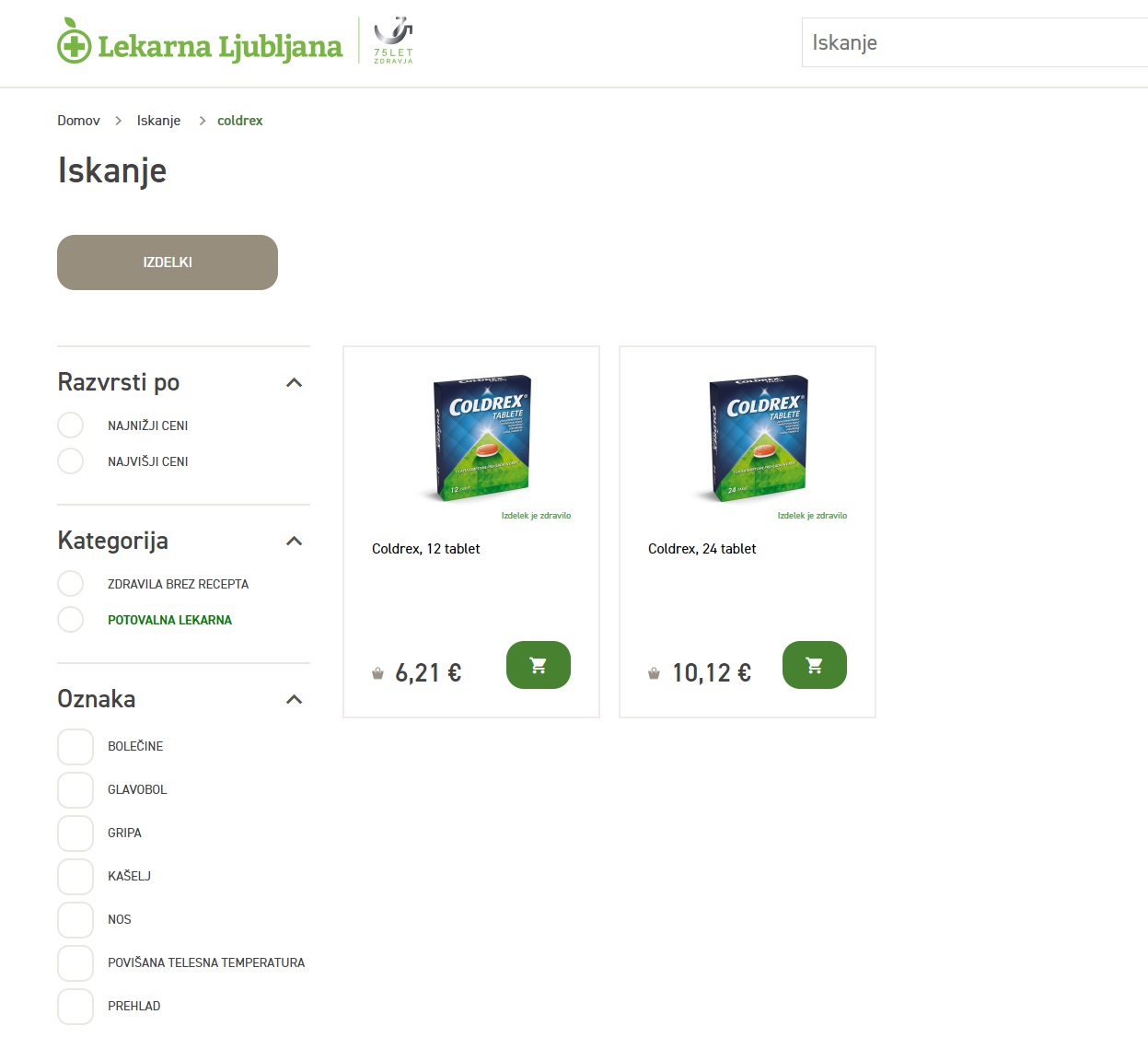 Foto: Lekarna Ljubljana/posnetek zaslona