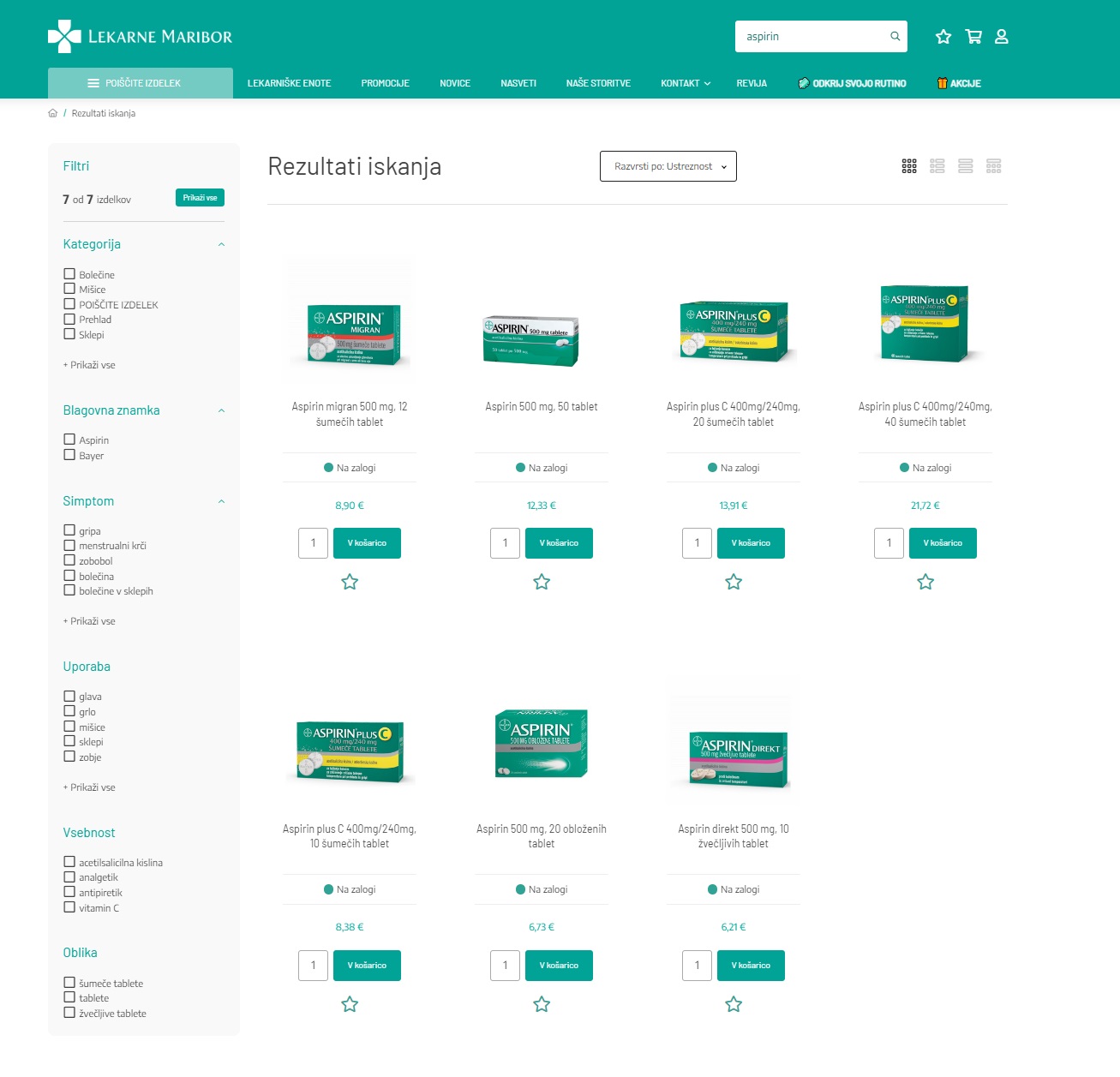 Foto: Lekarne Maribor/posnetek zaslona