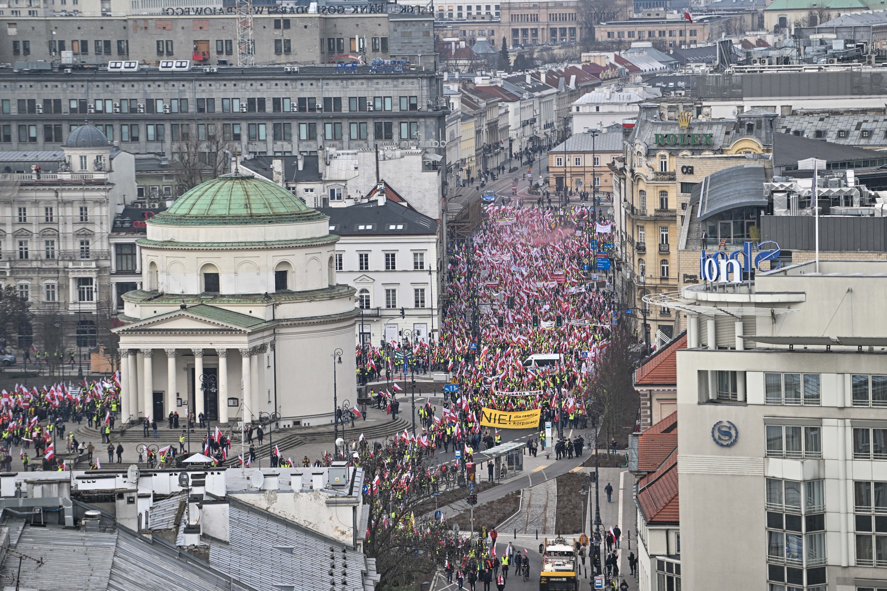 protest poljskih kmetov v Varšavi