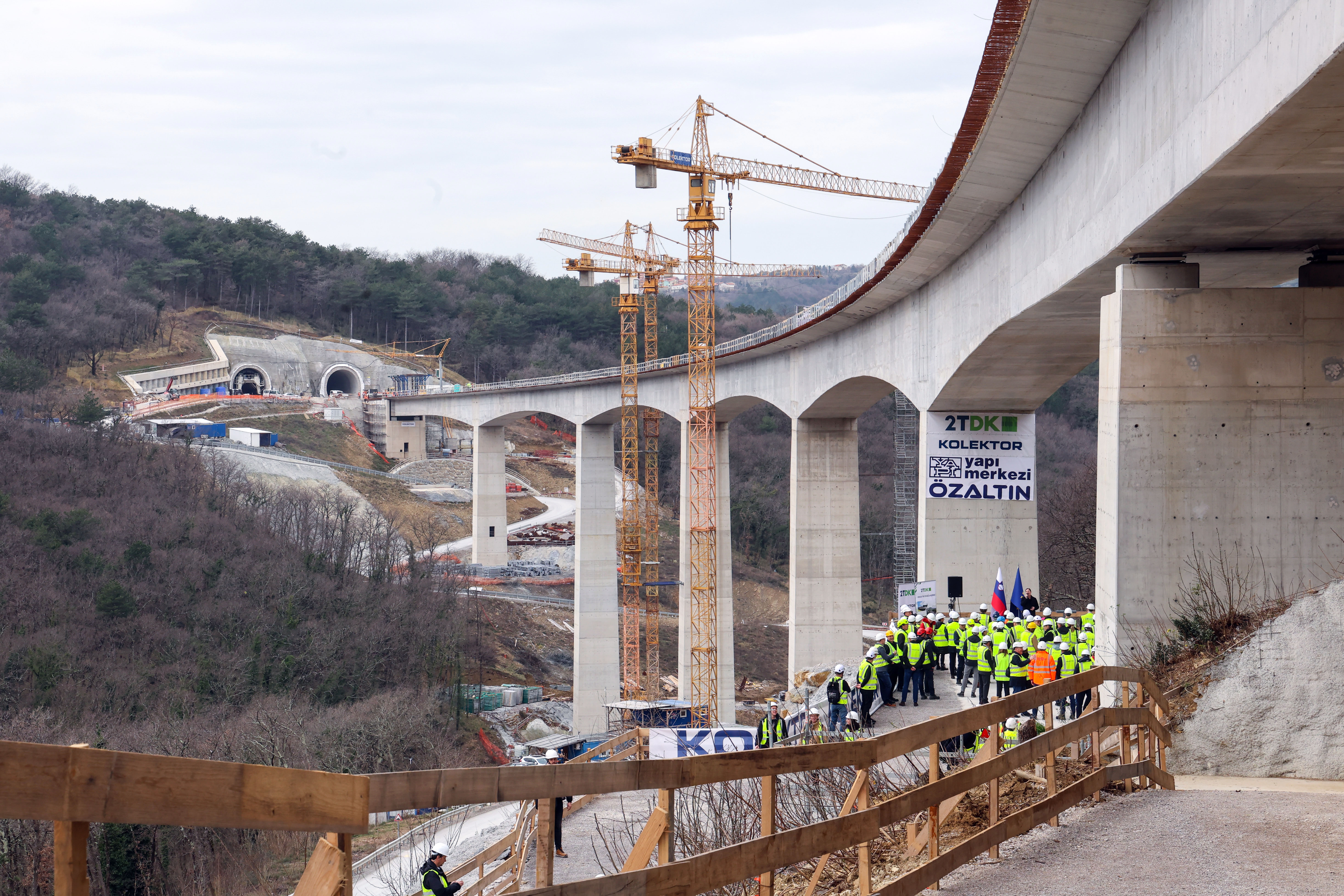 Otvoritev viadukta Vinjan (Foto: Tomaž Primožič/BOBO)