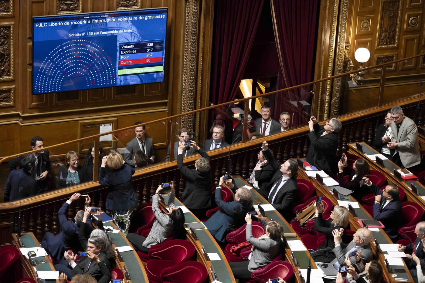 pravica do splava, francija, francoski senat