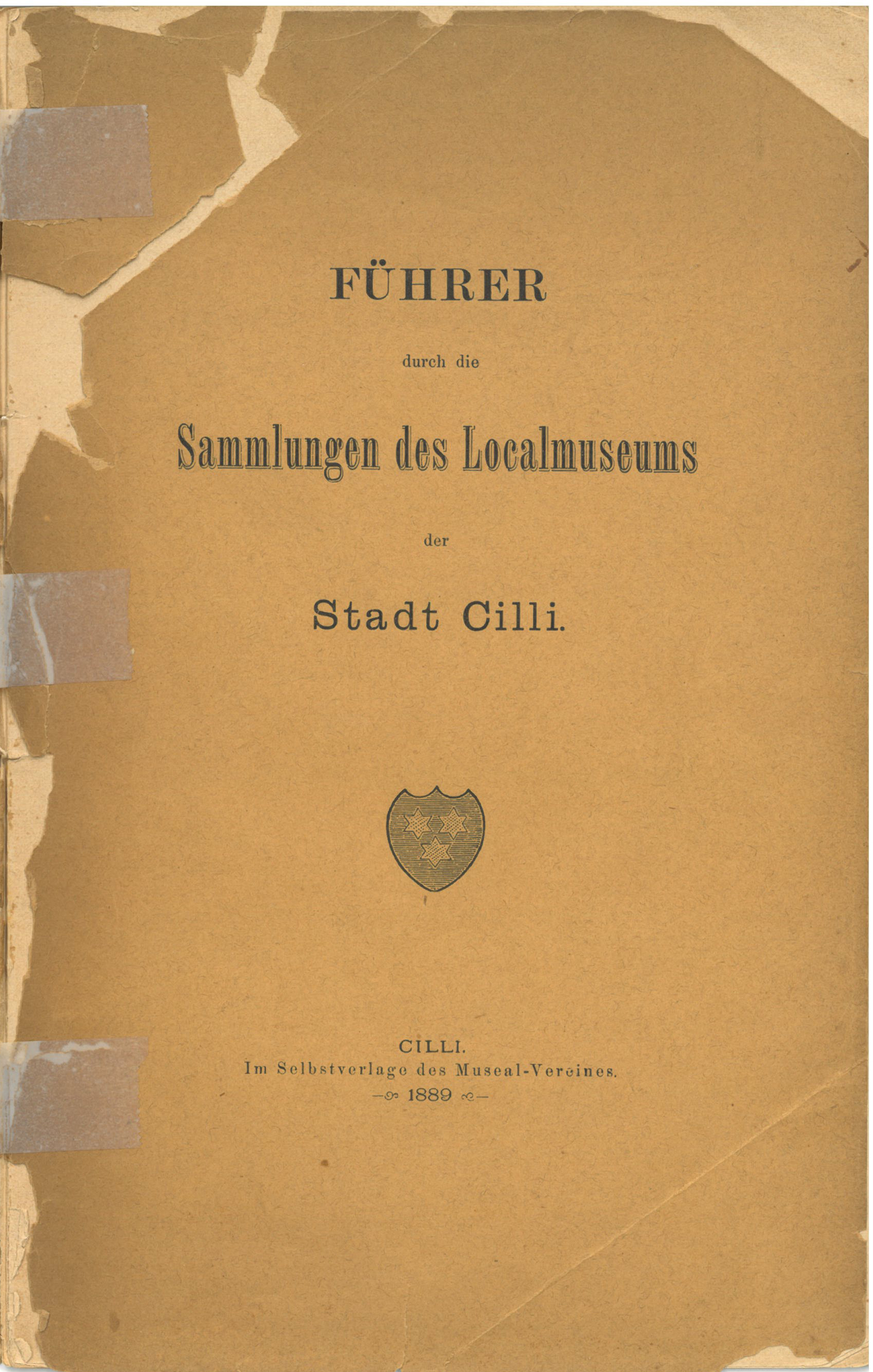 Pokrajinski muzej Celje, vodnik, naslovnica