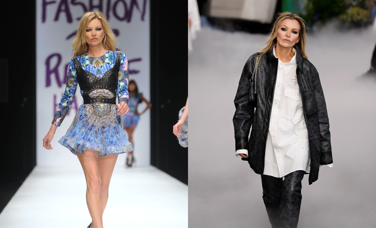 Kate Moss (levo) in Denise Ohnona (desno)