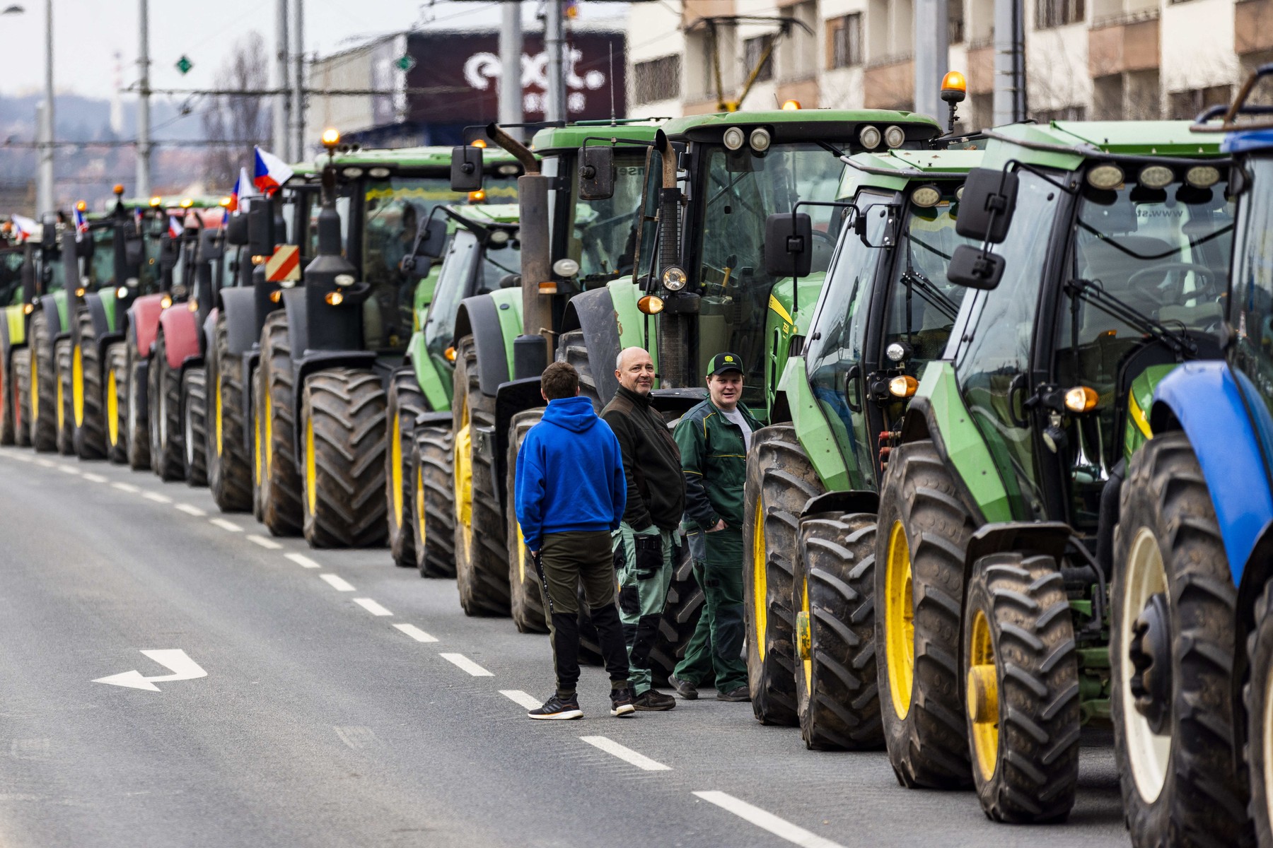 protest, praga,, kmeti