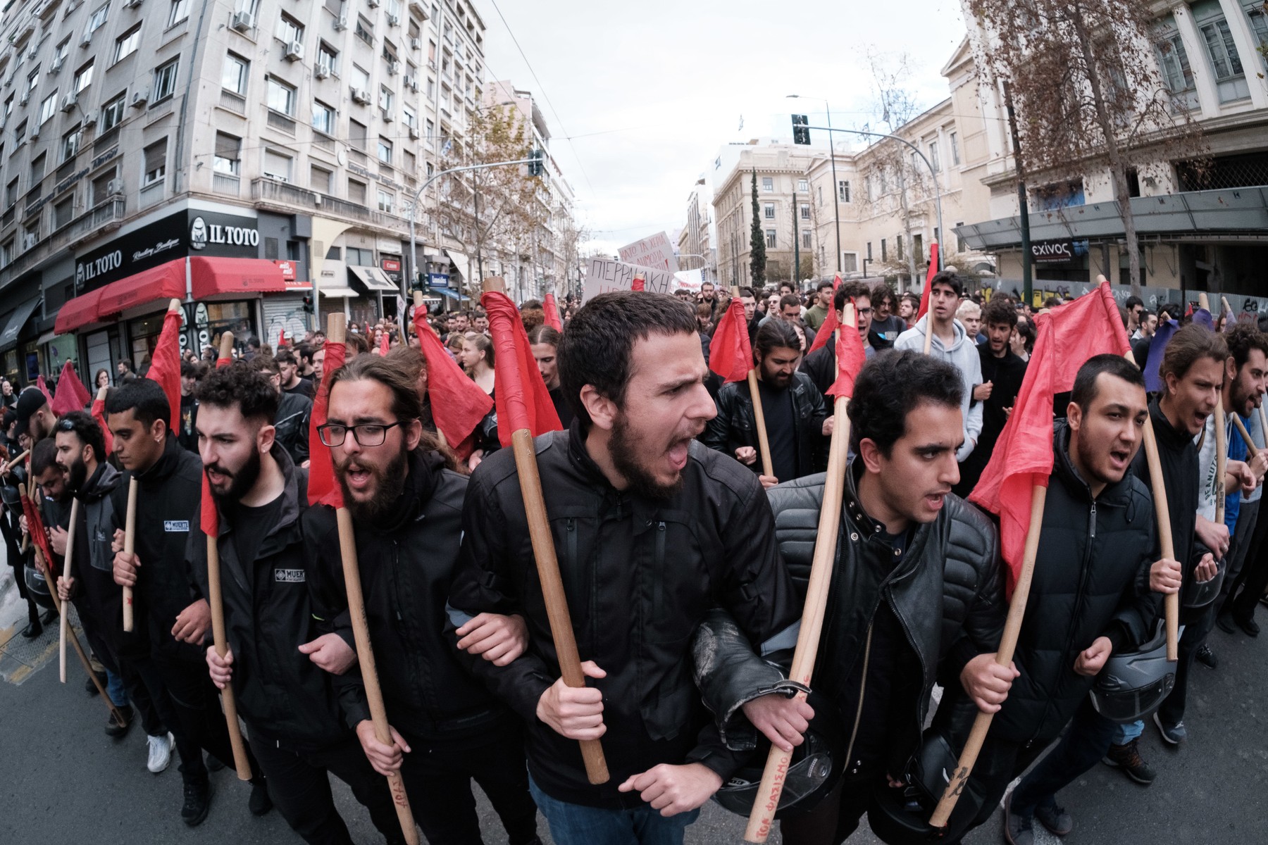 protest, študenti, Atene, Grčija