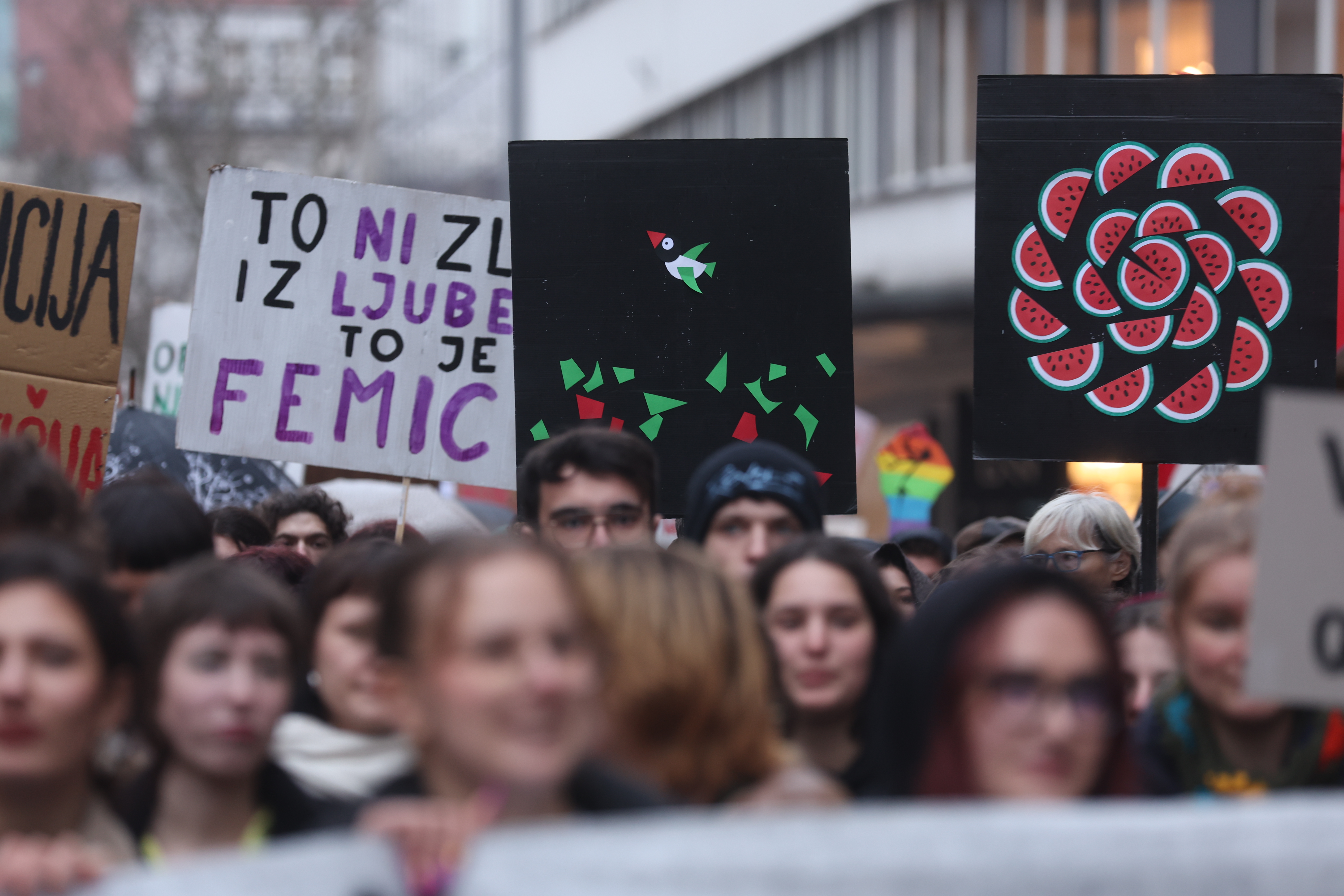 Shod ob dnevu žensk. (Foto: Borut Živulović/BOBO)