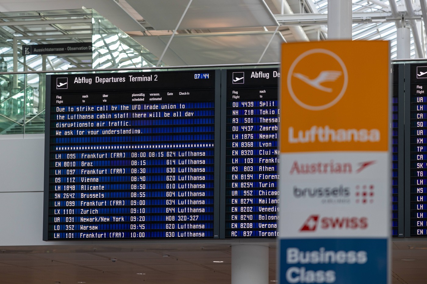 Stavka letališkega osebja, Nemčija, letališče