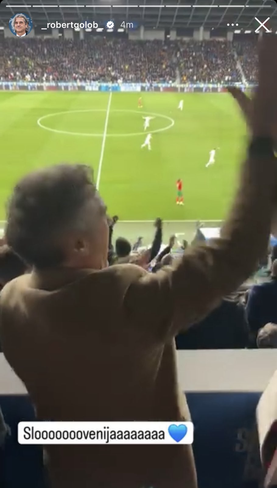 robert golob, tina gaber, nogometna tekma, stožice