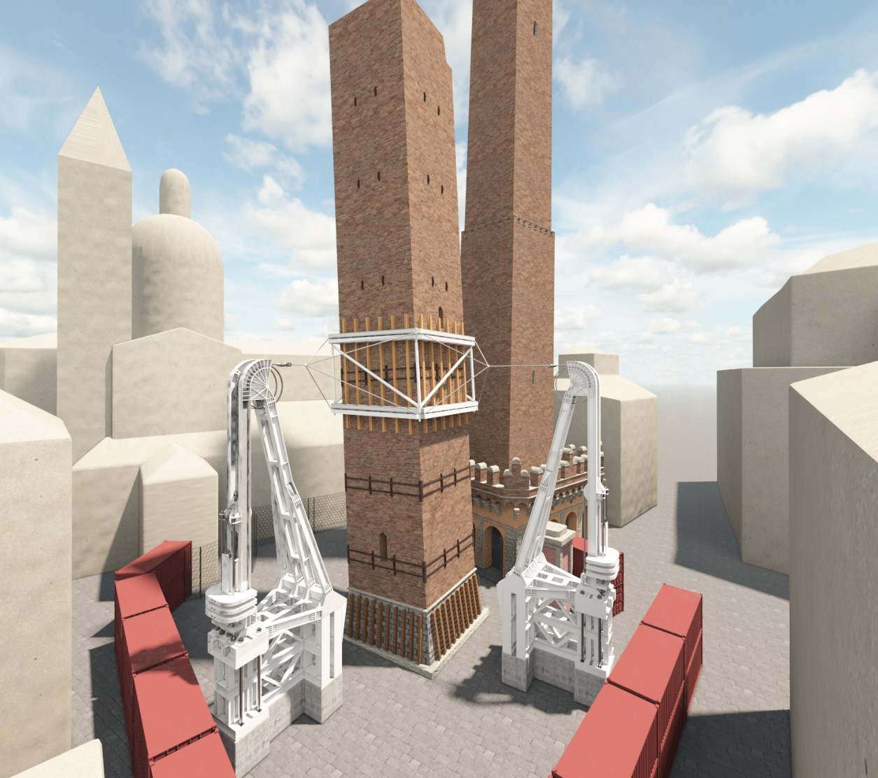 Bologna, Italija, stolp, Garisenda