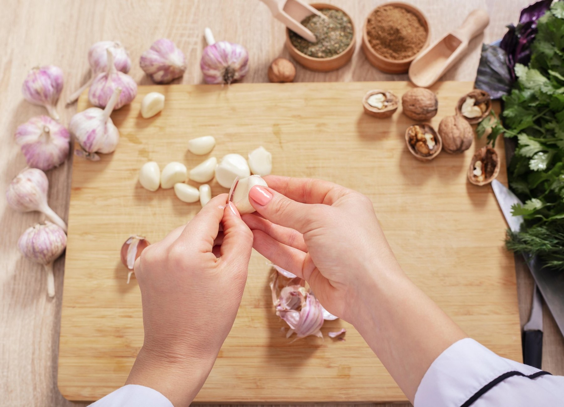 česen, roke, kuhinja, kuhanje, ženska