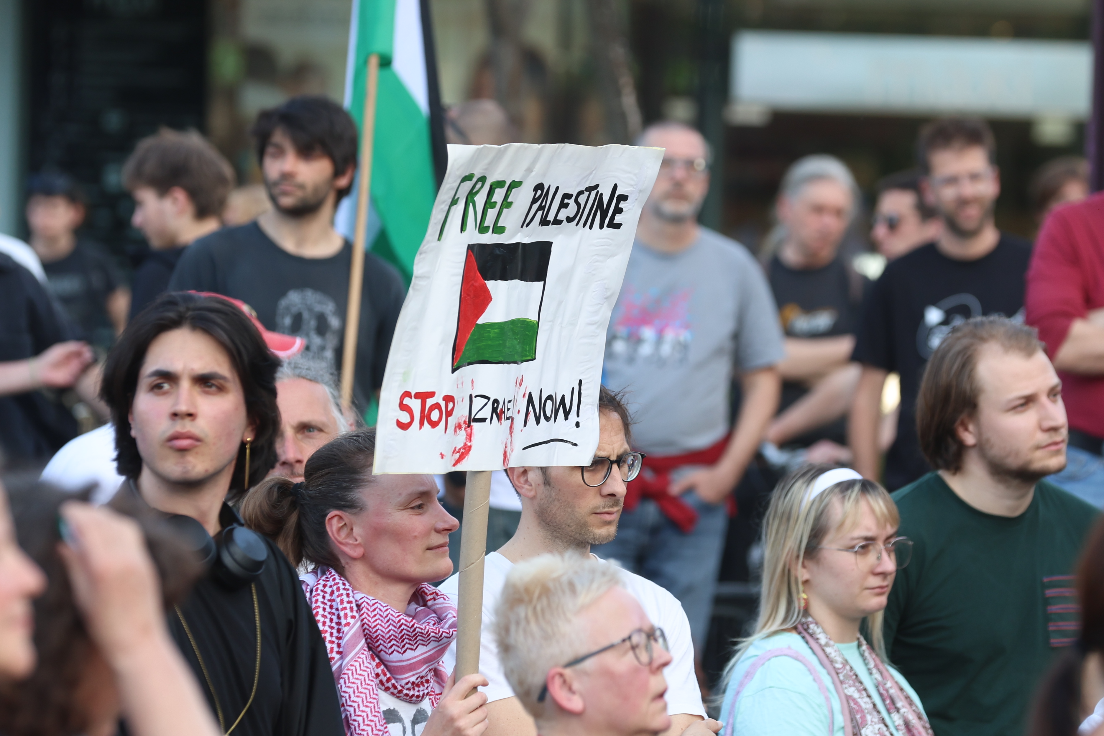 Protest v podporo Palestini v Ljubljani
