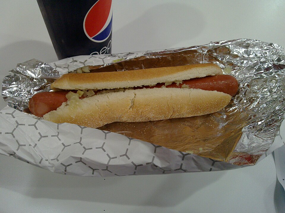 Costco hotdog, pepsi cola