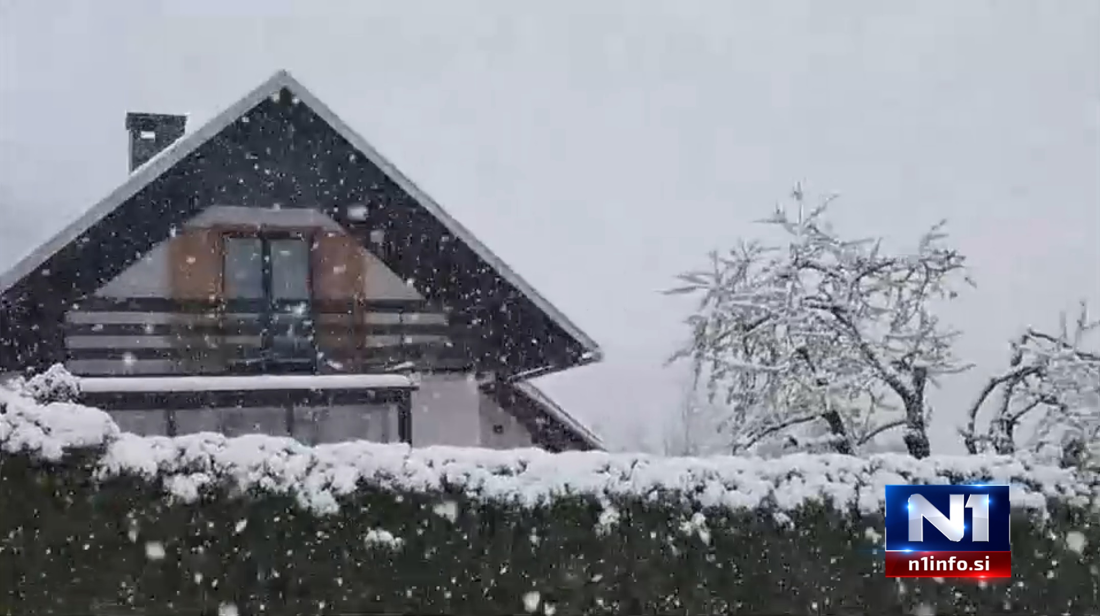 aprilski sneg na Jesenicah