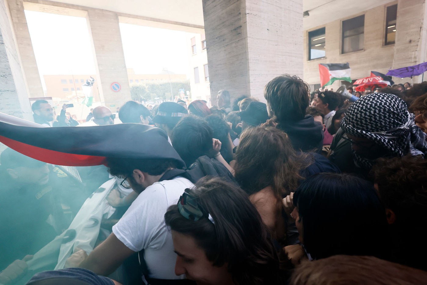 Italijanski študenti so protestirali v podporo Palestini (Foto: PROFIMEDIA)