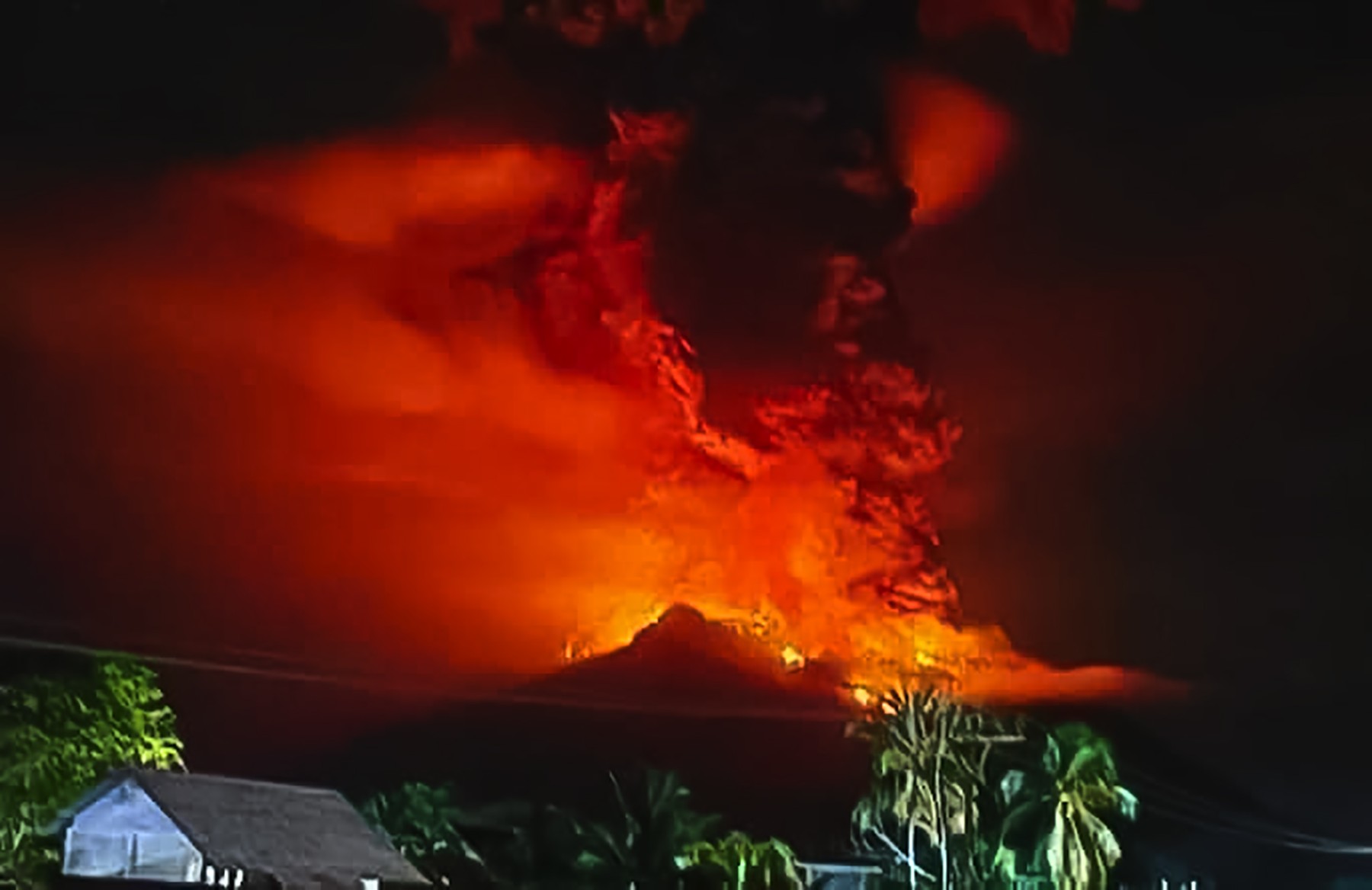 Ruang, vulkan, Indonezija, izbruh vulkana