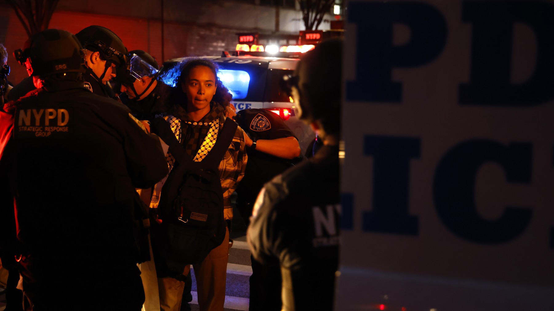 protestniki, palestina, univerza Columbia, zda, policija