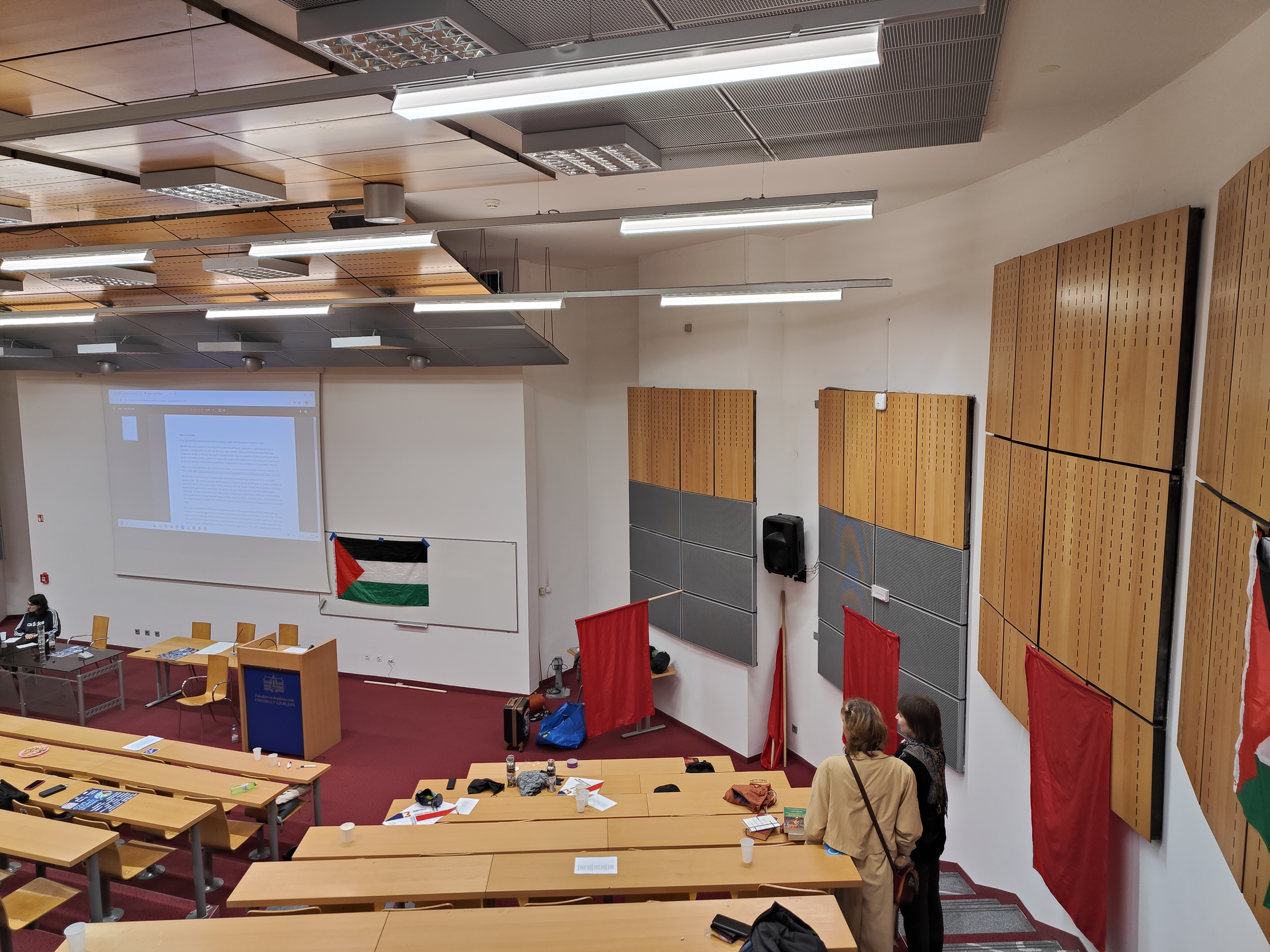 FDV, zasedba, študenti, Palestina