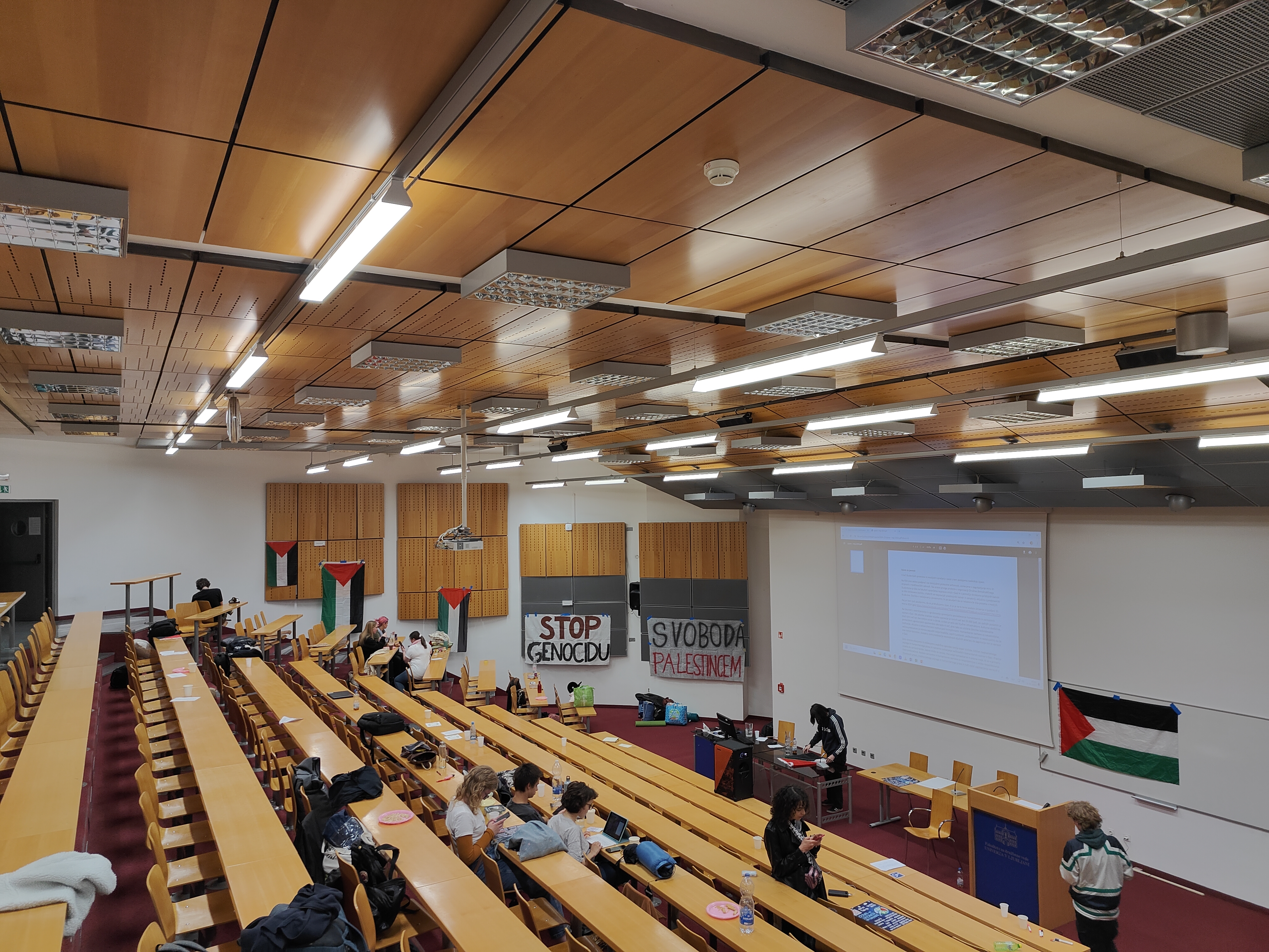 FDV, zasedba, študenti, Palestina