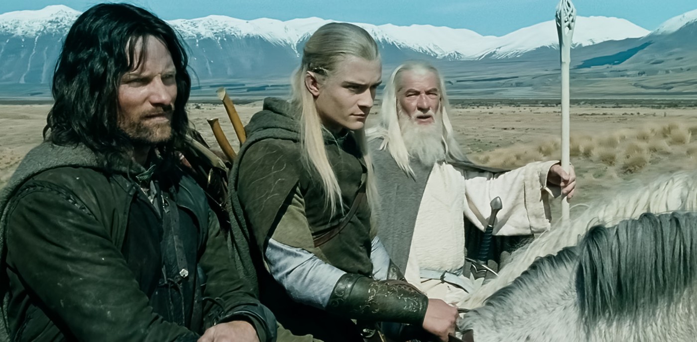 Viggo Mortensen, Ian McKellen, and Orlando Bloom