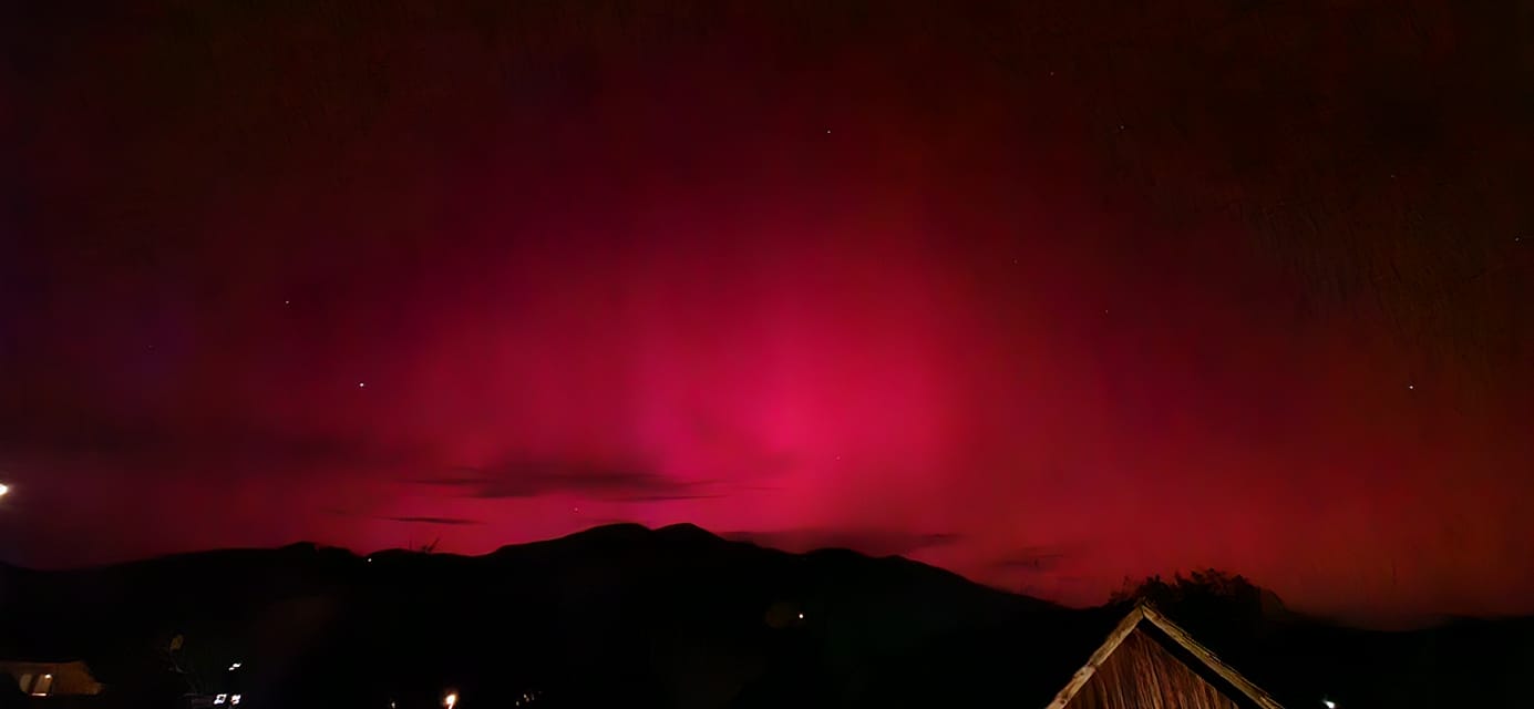 Severni sij nad Rečico ob Savinji, 10. 5. zvečer (Foto: Nejc Štruclj)