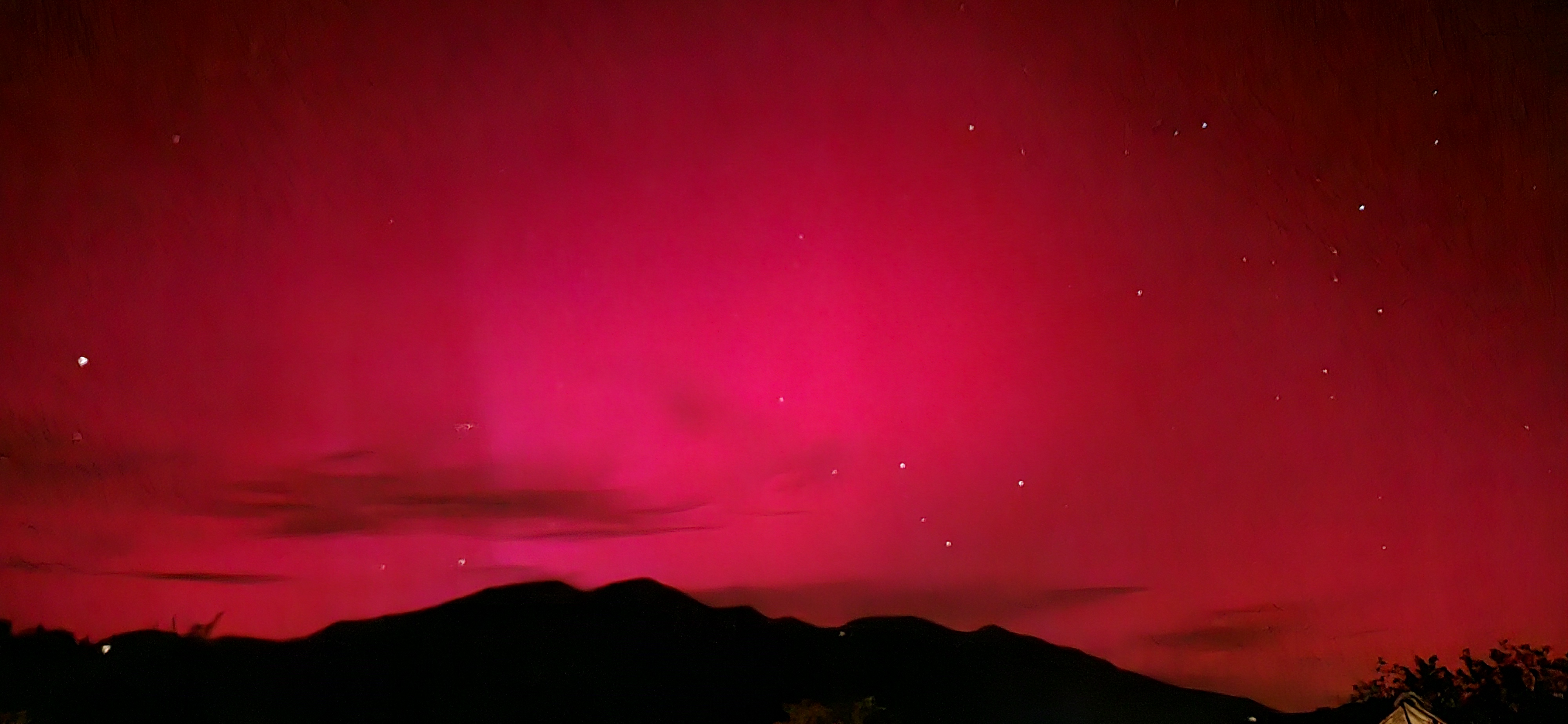 Severni sij nad Rečico ob Savinji, 10. 5. zvečer (Foto: Nejc Štruclj)