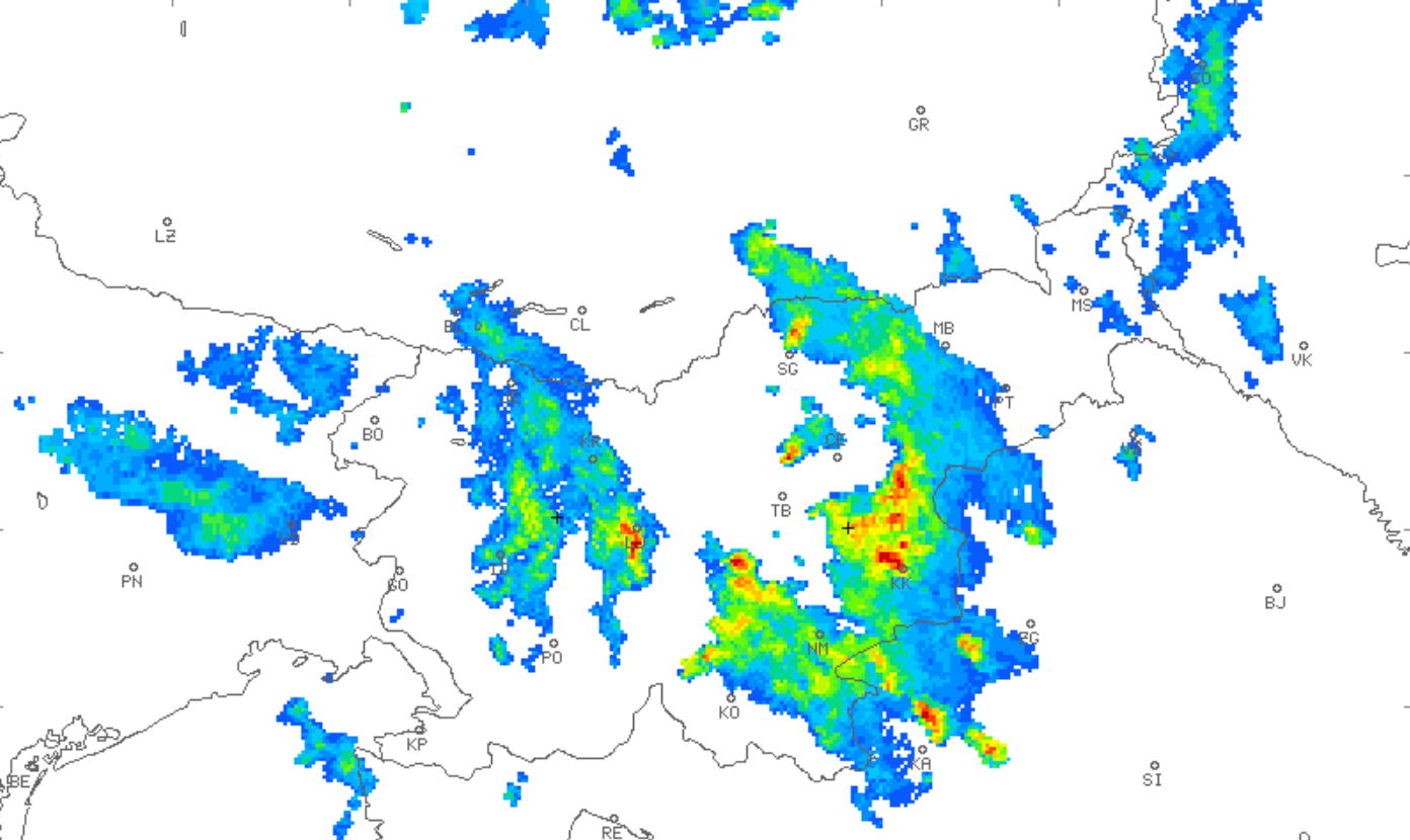 Radarska slika padavin