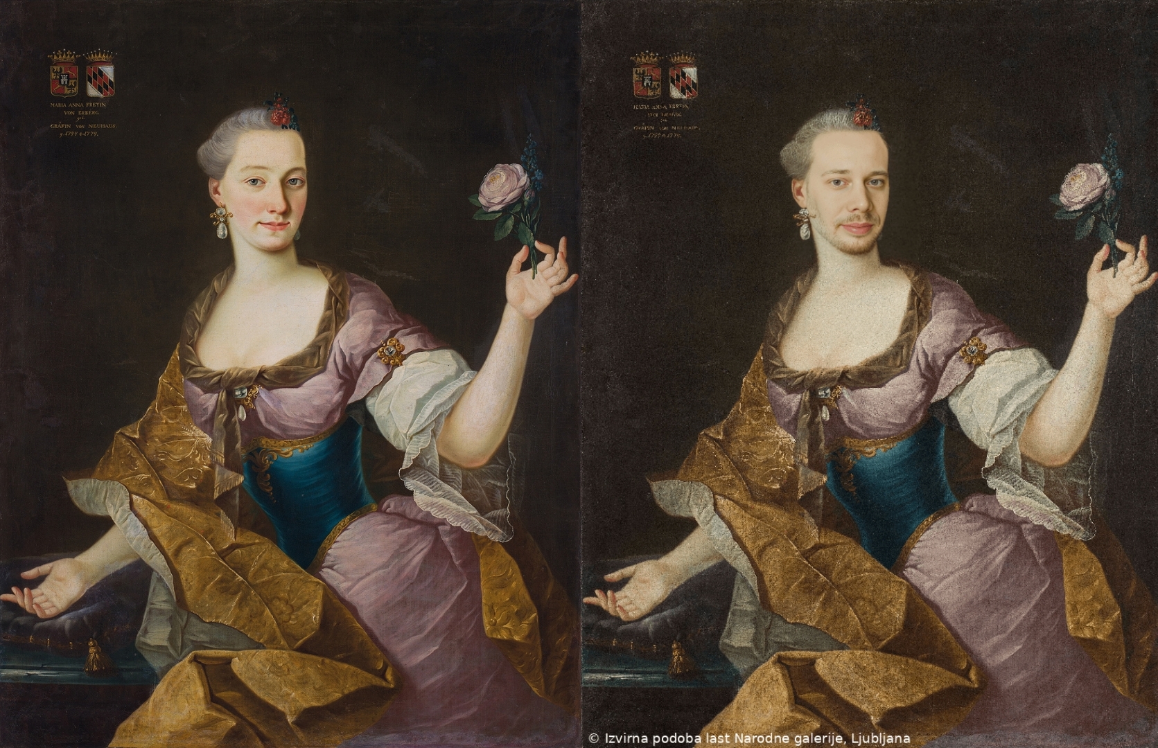 Izvirna podoba:
Fortunat Bergant
Marija Ana baronica Erberg, (kmalu po 1761) (Foto: Narodna galerija)