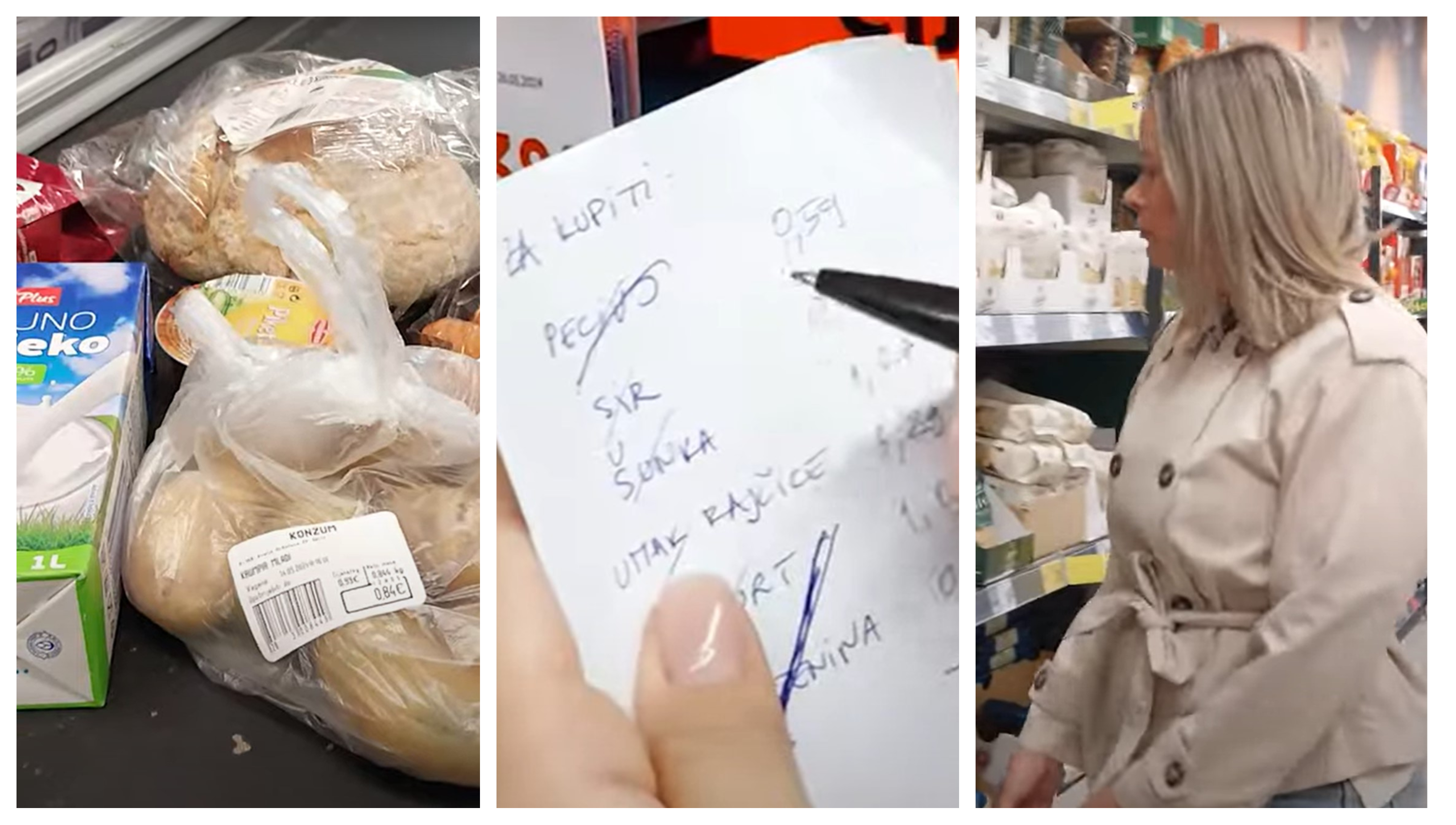 trgovina, nakup, živila, spisek, nakupovanje