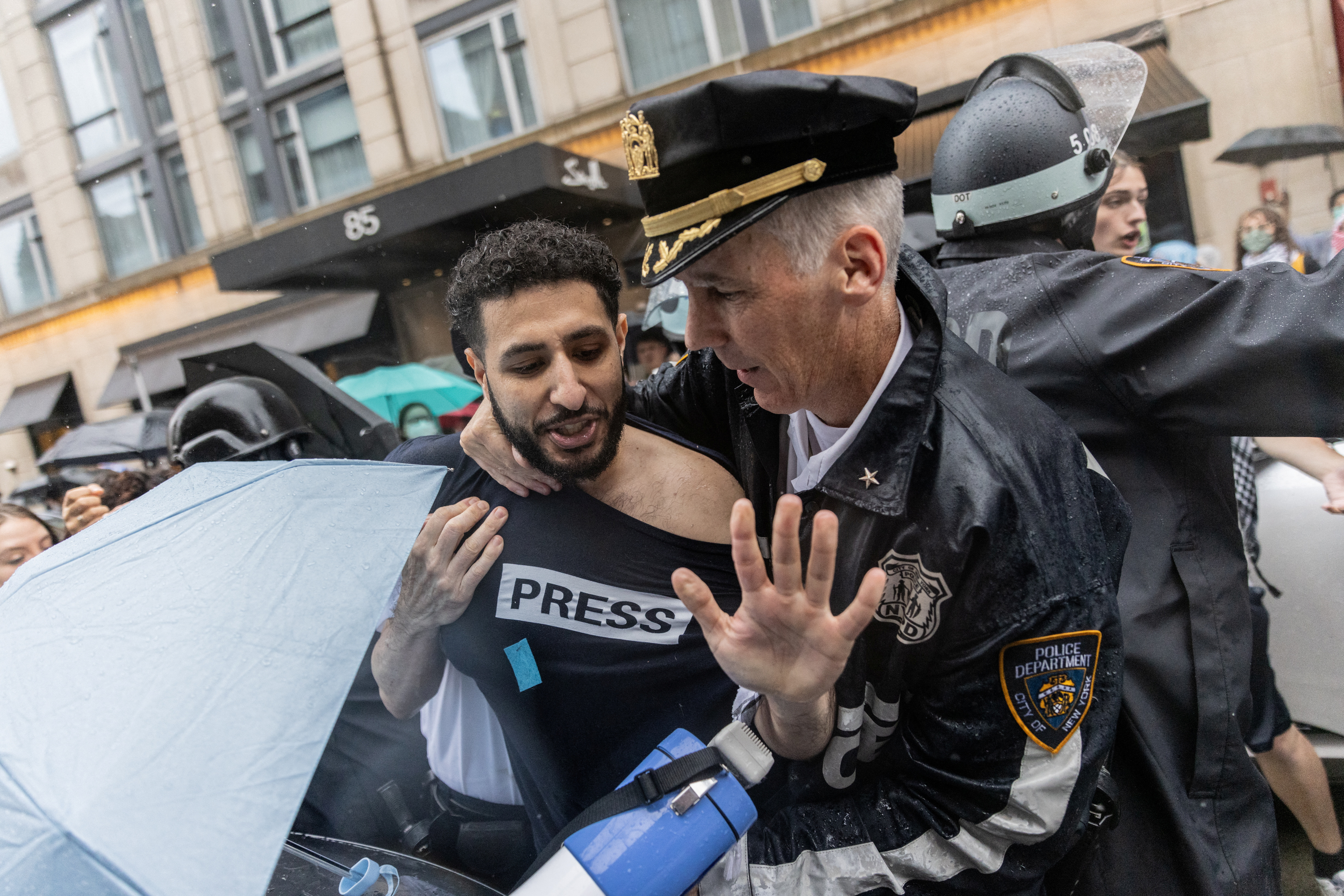 Protesti v podporo Palestini v New Yorku (Foto: Jeenah Moon/REUTERS)